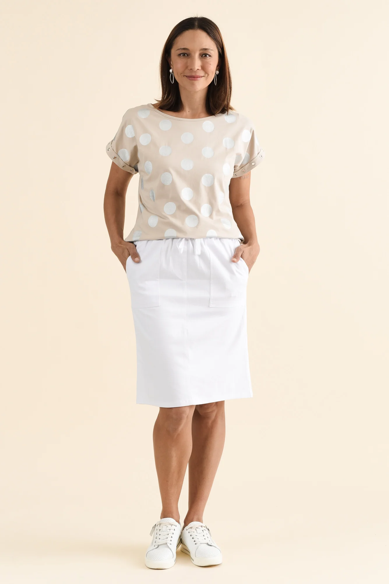 Abigail White Drawstring Skirt - Image 2