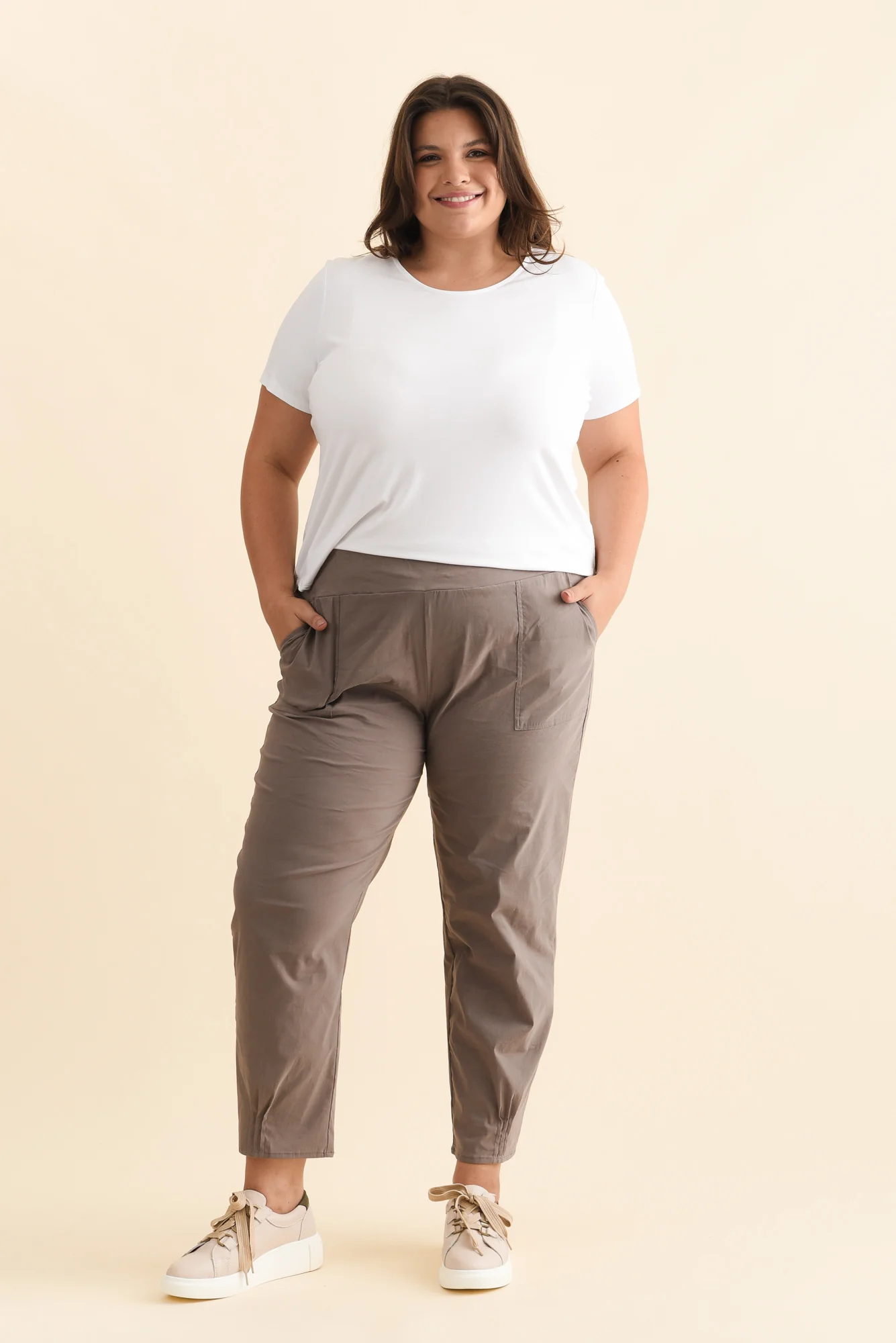Air-Lite Taupe Stretch Pocket Pants - Image 10
