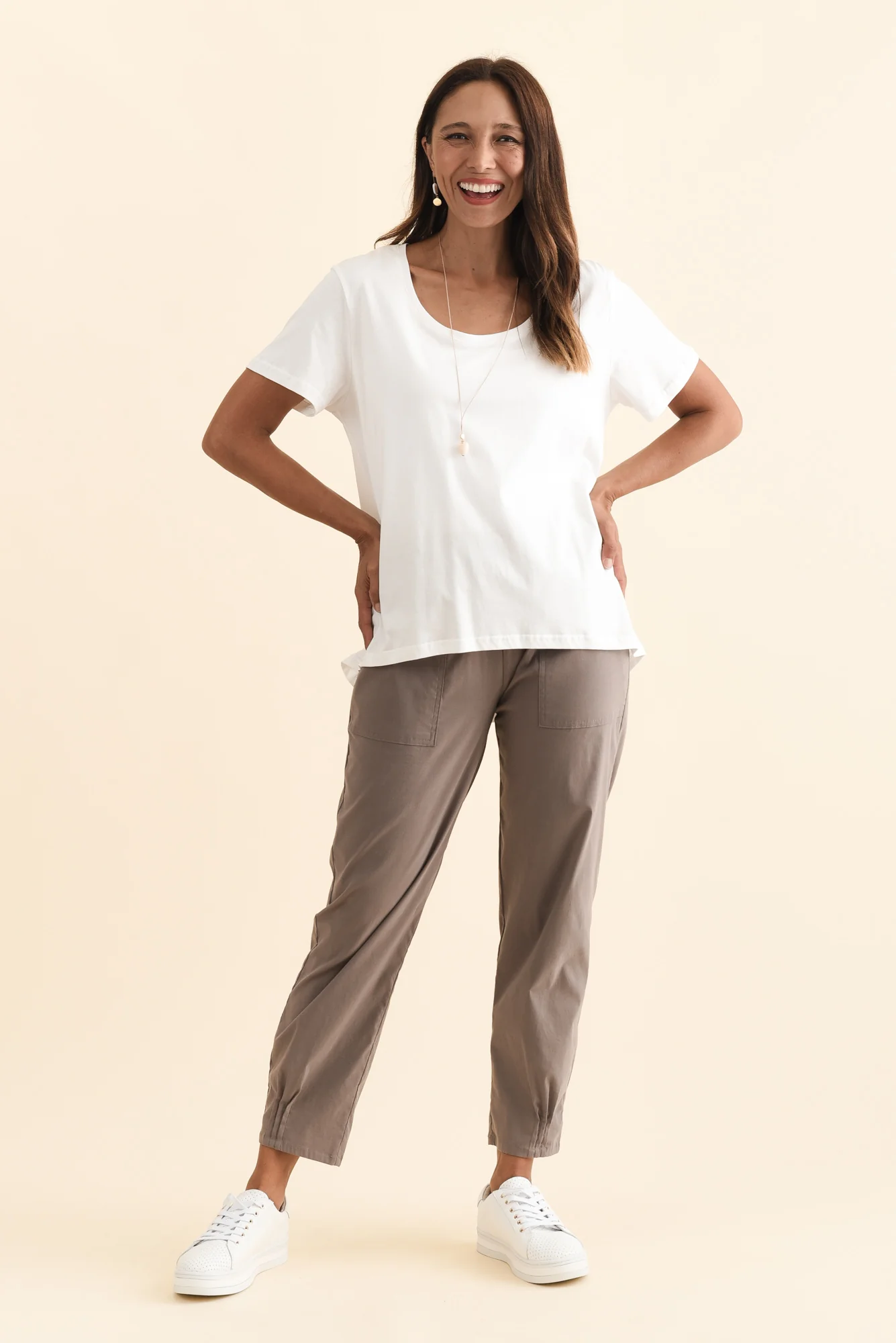 Air-Lite Taupe Stretch Pocket Pants - Image 4