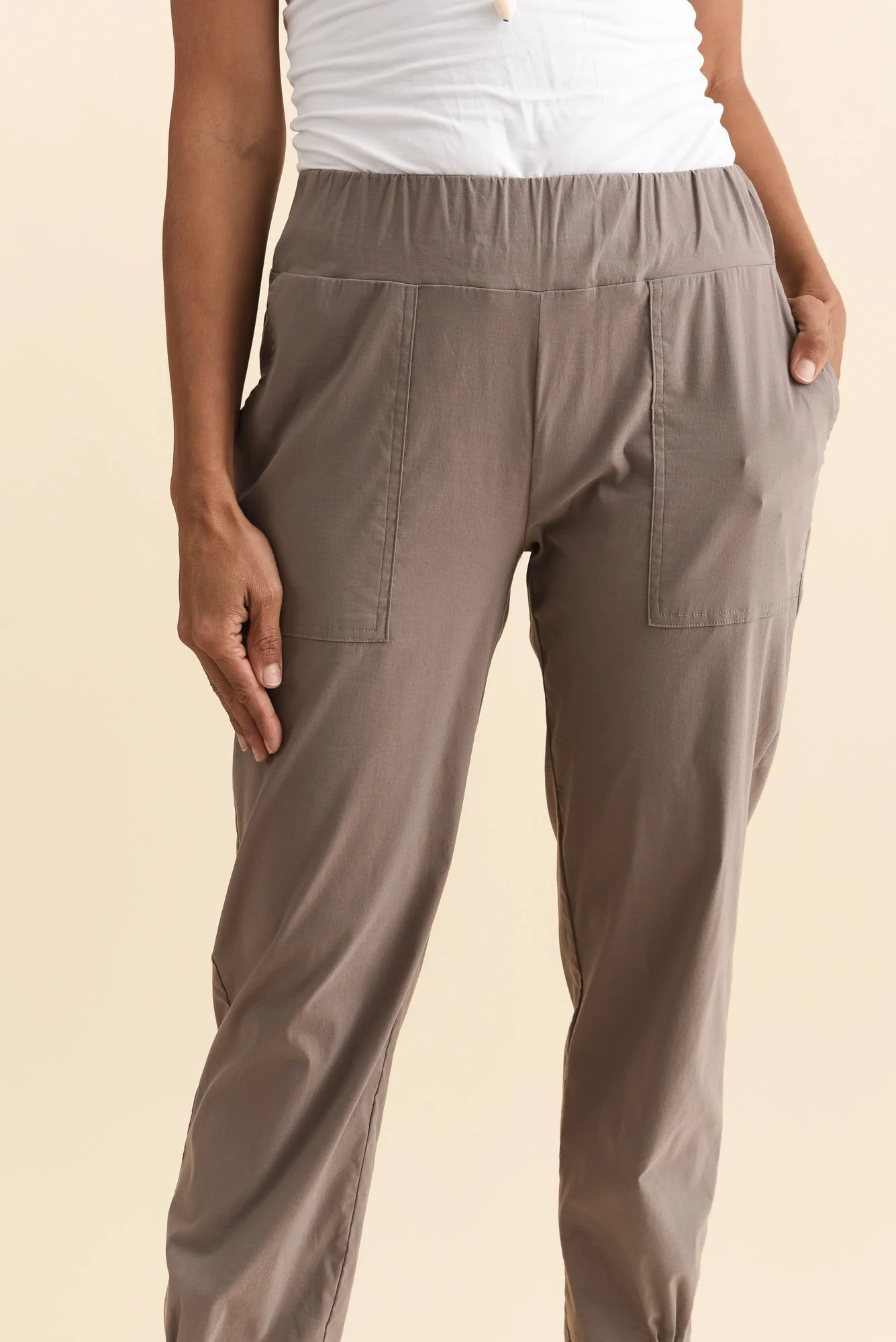 Air-Lite Taupe Stretch Pocket Pants - Image 7