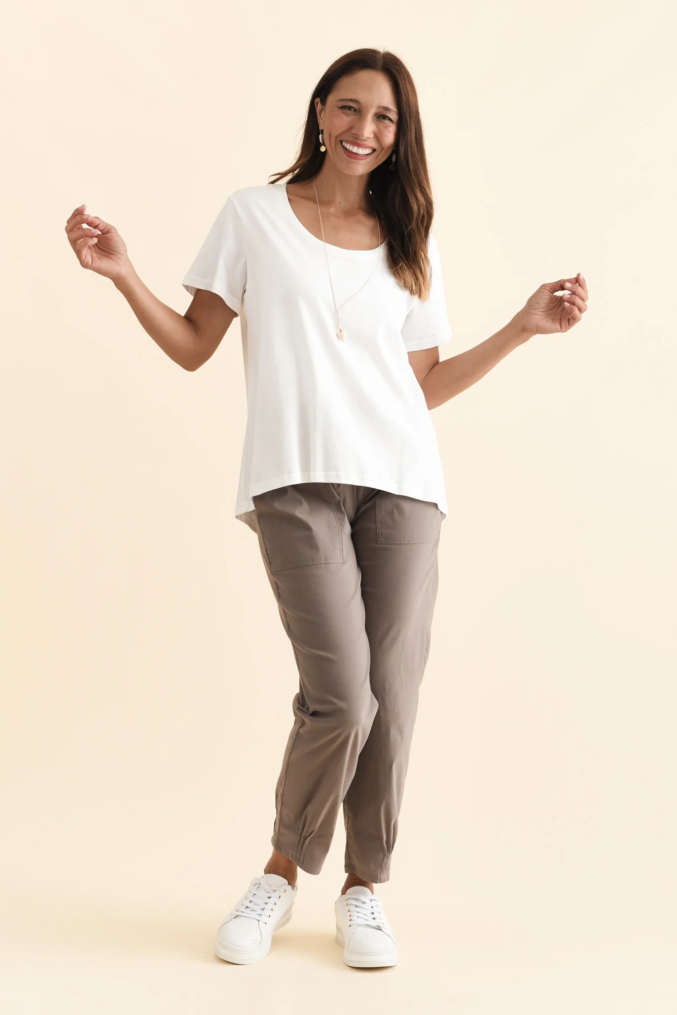 Air-Lite Taupe Stretch Pocket Pants - Image 8