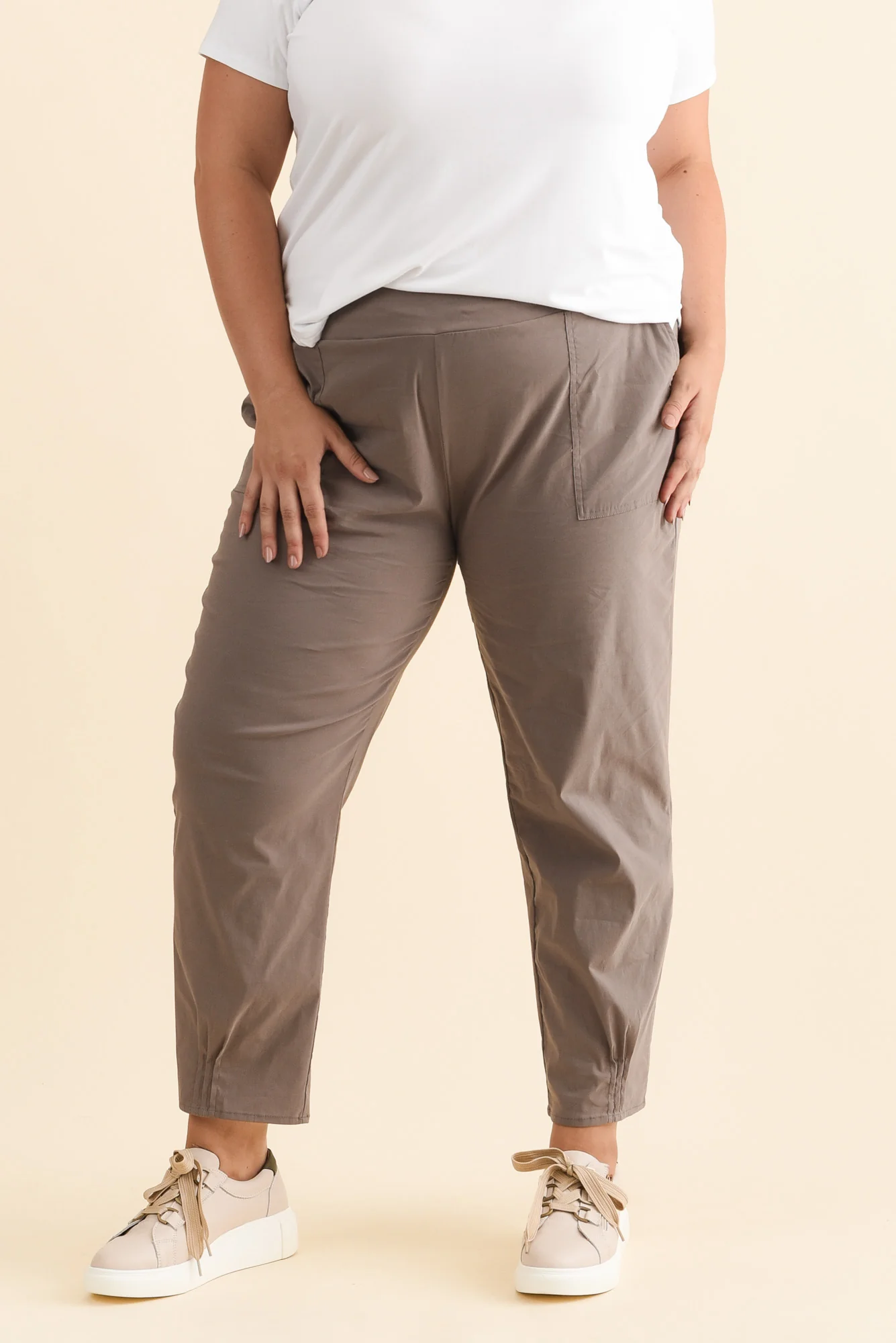 Air-Lite Taupe Stretch Pocket Pants - Image 9