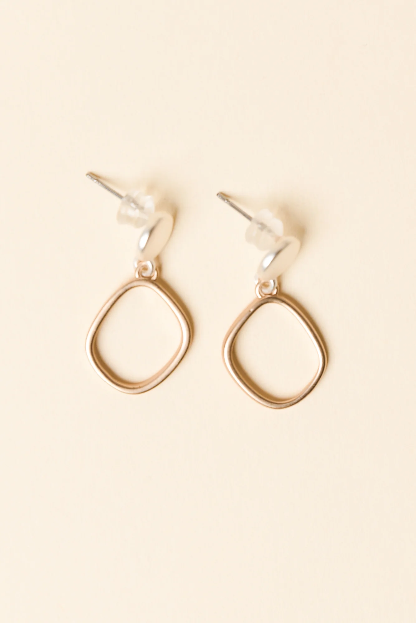 Airene Gold Geo Pendant Earrings
