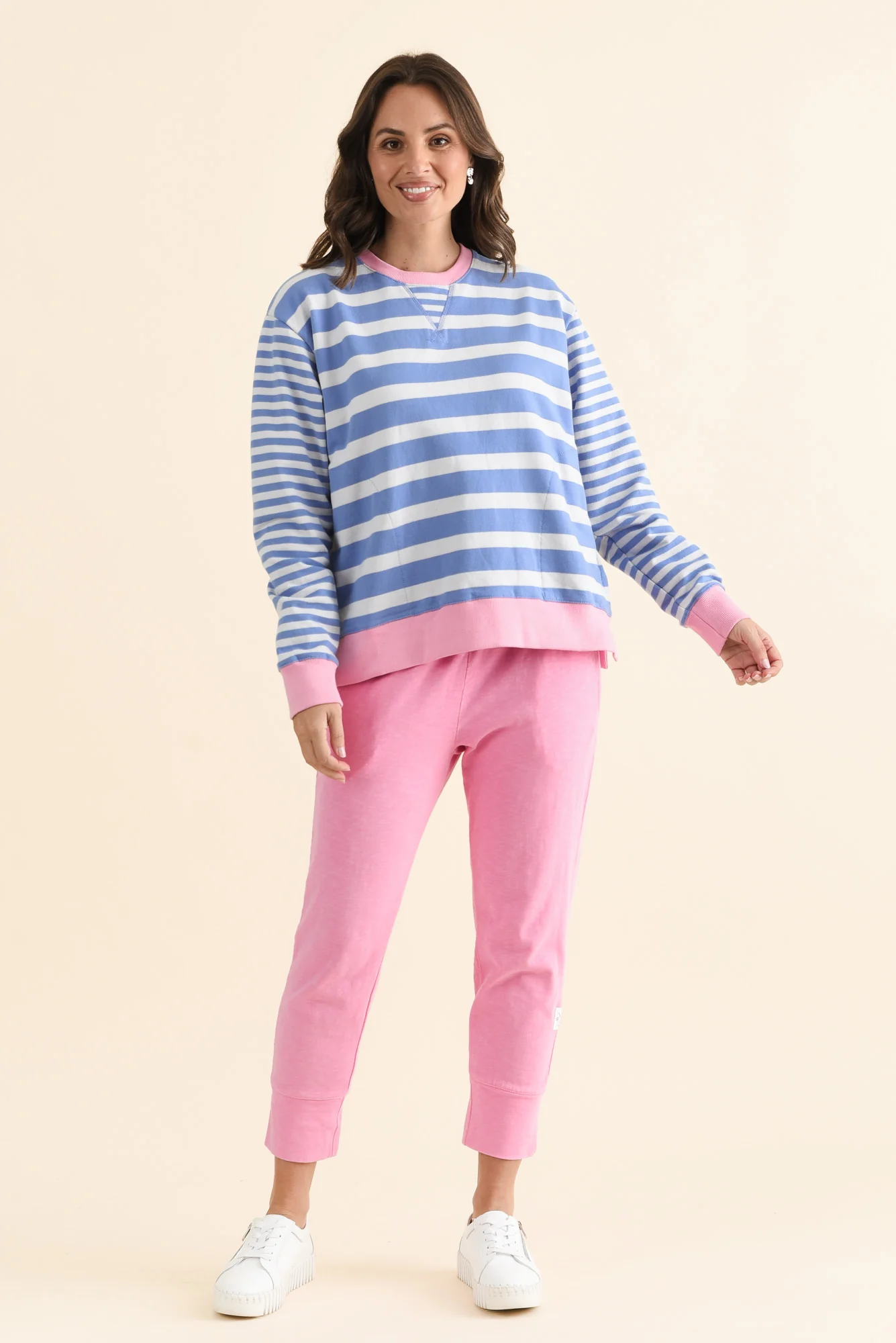 All Sorts Blue Stripe Crewneck Sweatshirt - Image 6