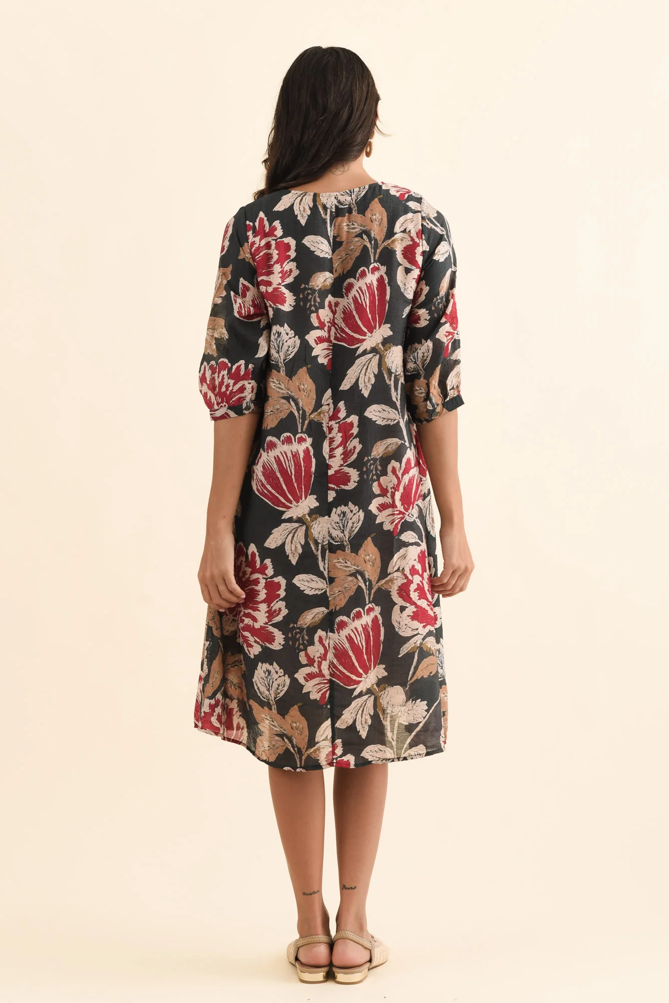 Arcadia Green Floral Button Dress - Image 4