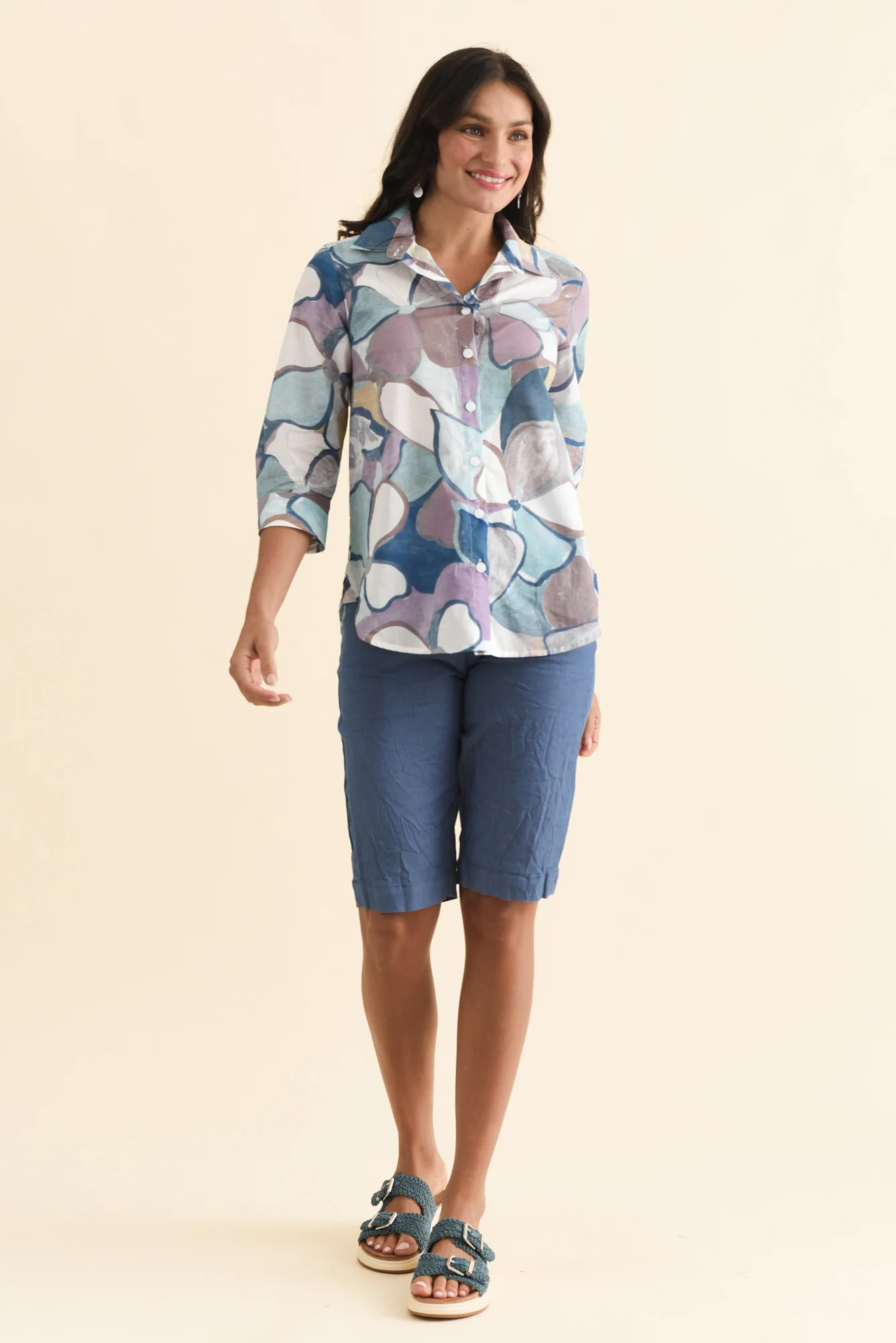 Asha Blue Travel Shorts - Image 7