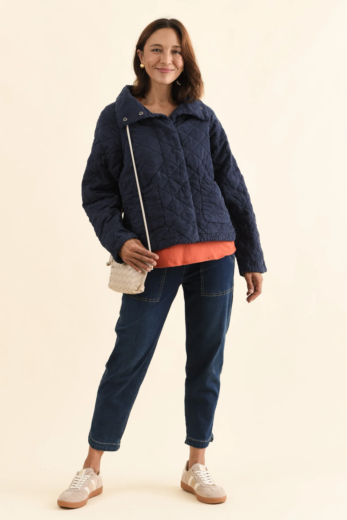 Aurora Navy Quilted Jacket - Image 2