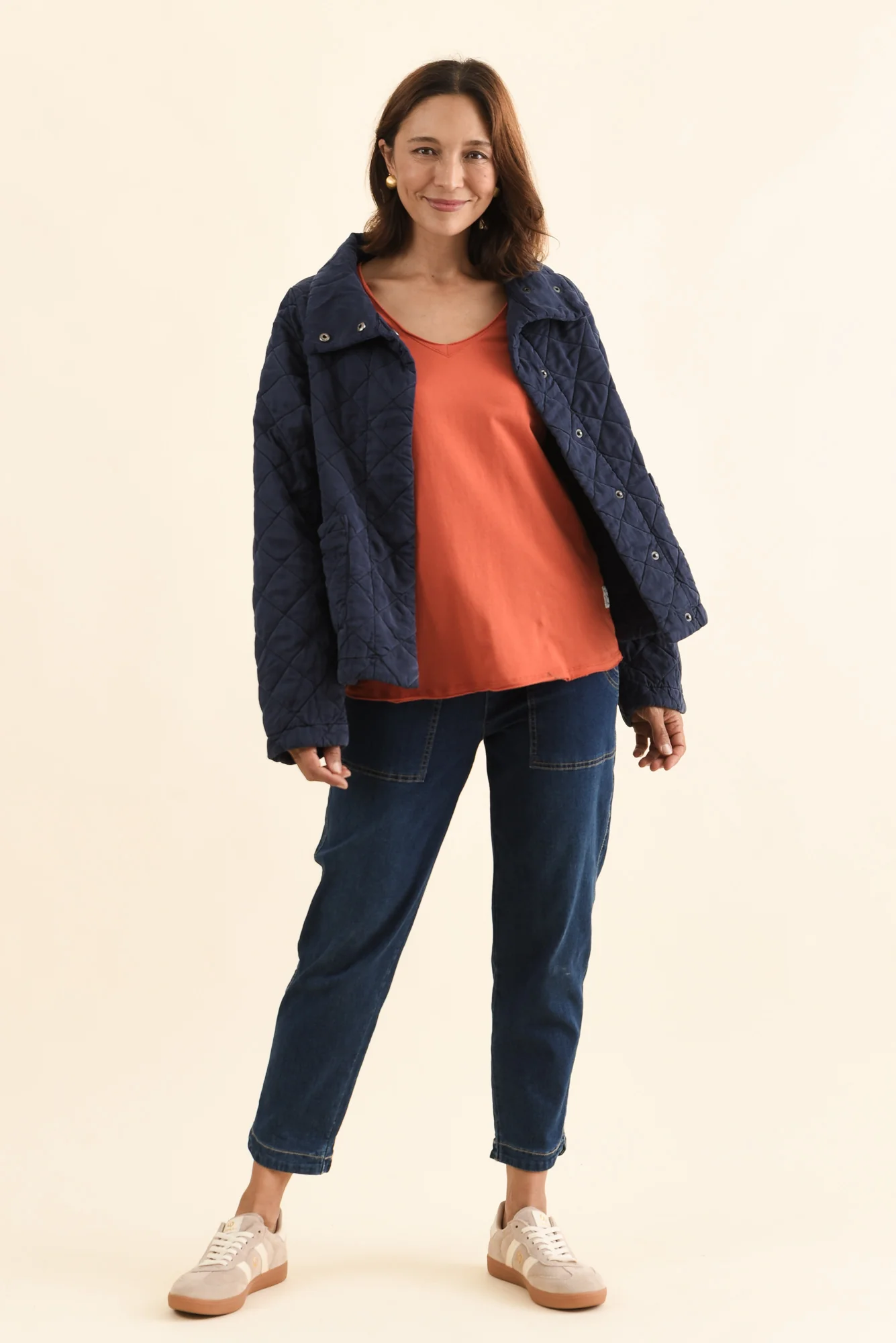 Aurora Navy Quilted Jacket - Image 6