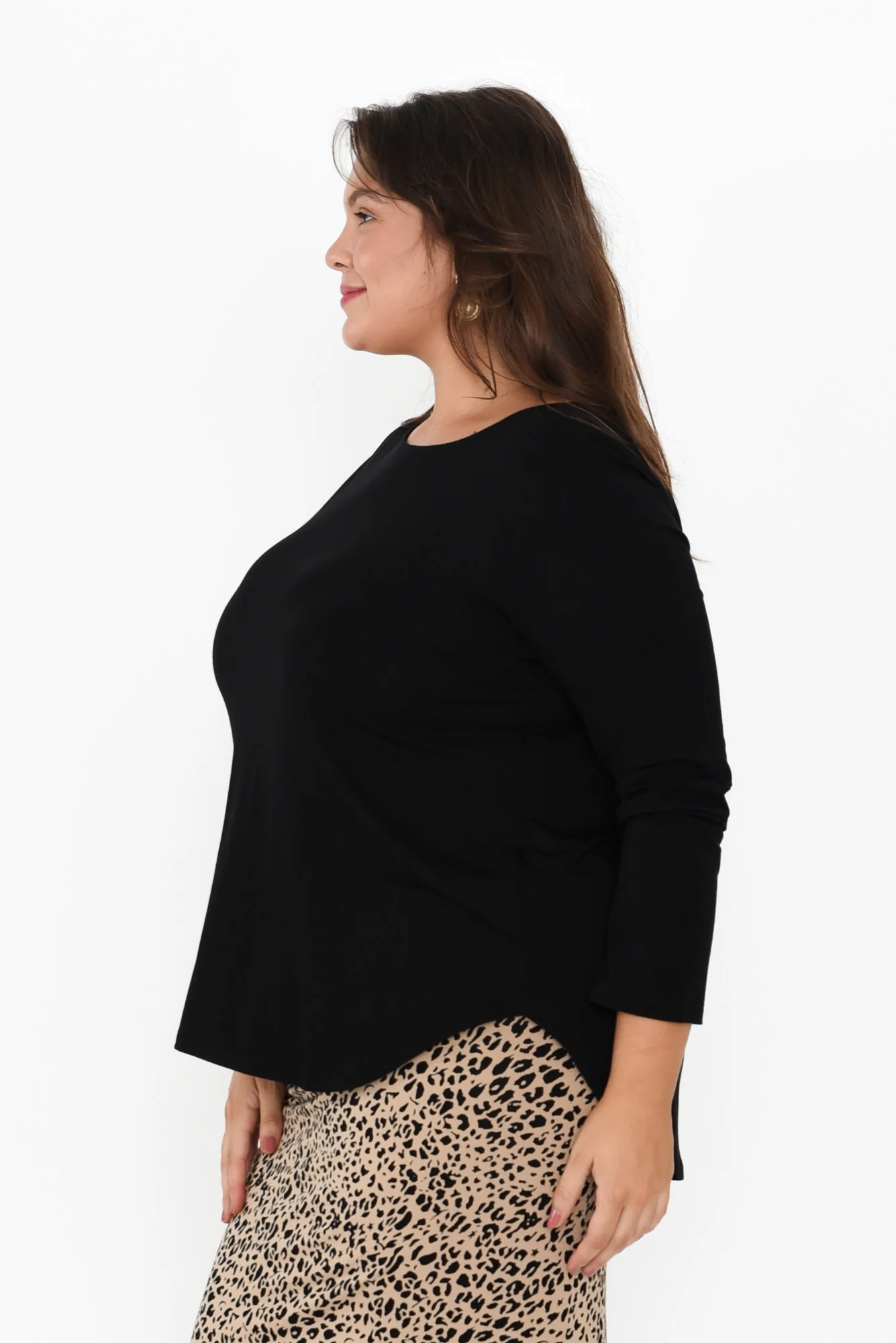 Adele Black Long Sleeve Bamboo Tee - Image 11
