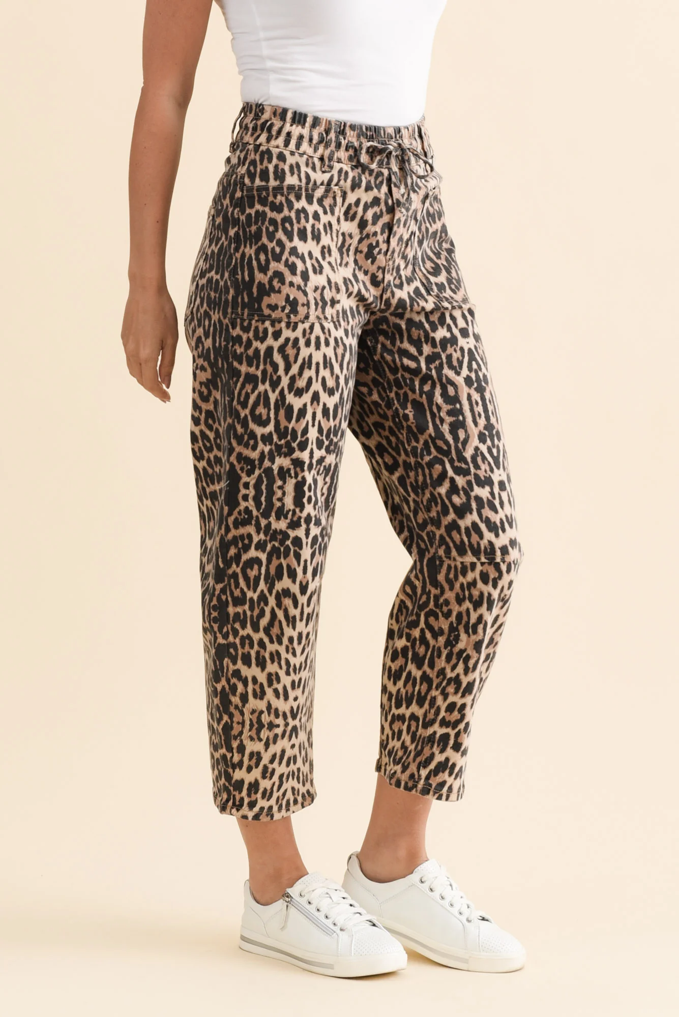 BB Barrel Brown Leopard Jeans - Image 4