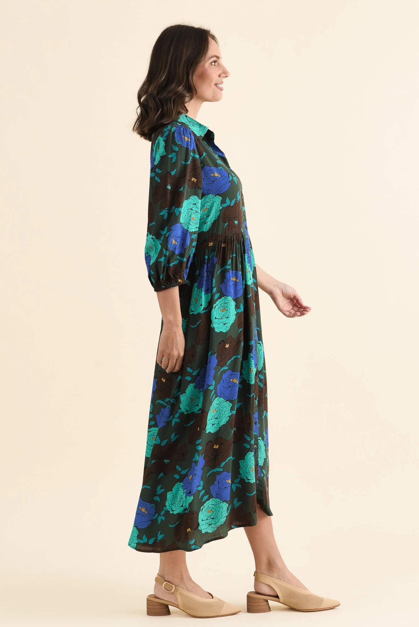 Beacon Green Flower Tie Dress - Image 3
