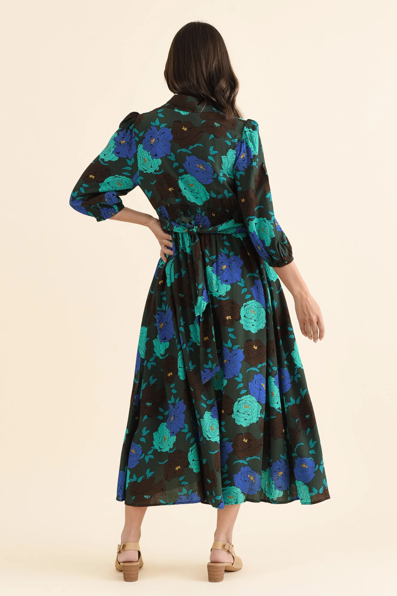Beacon Green Flower Tie Dress - Image 4
