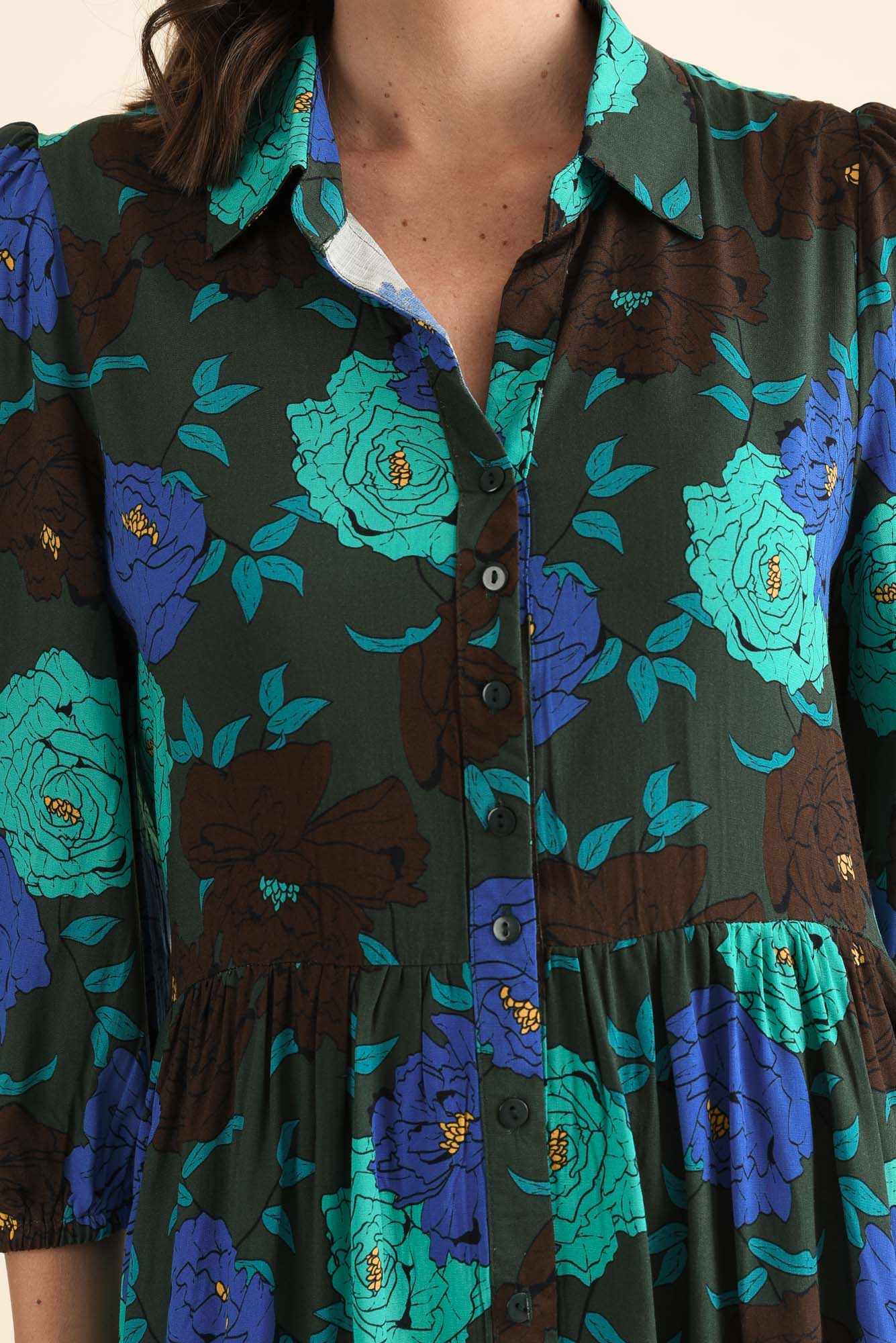 Beacon Green Flower Tie Dress - Image 5