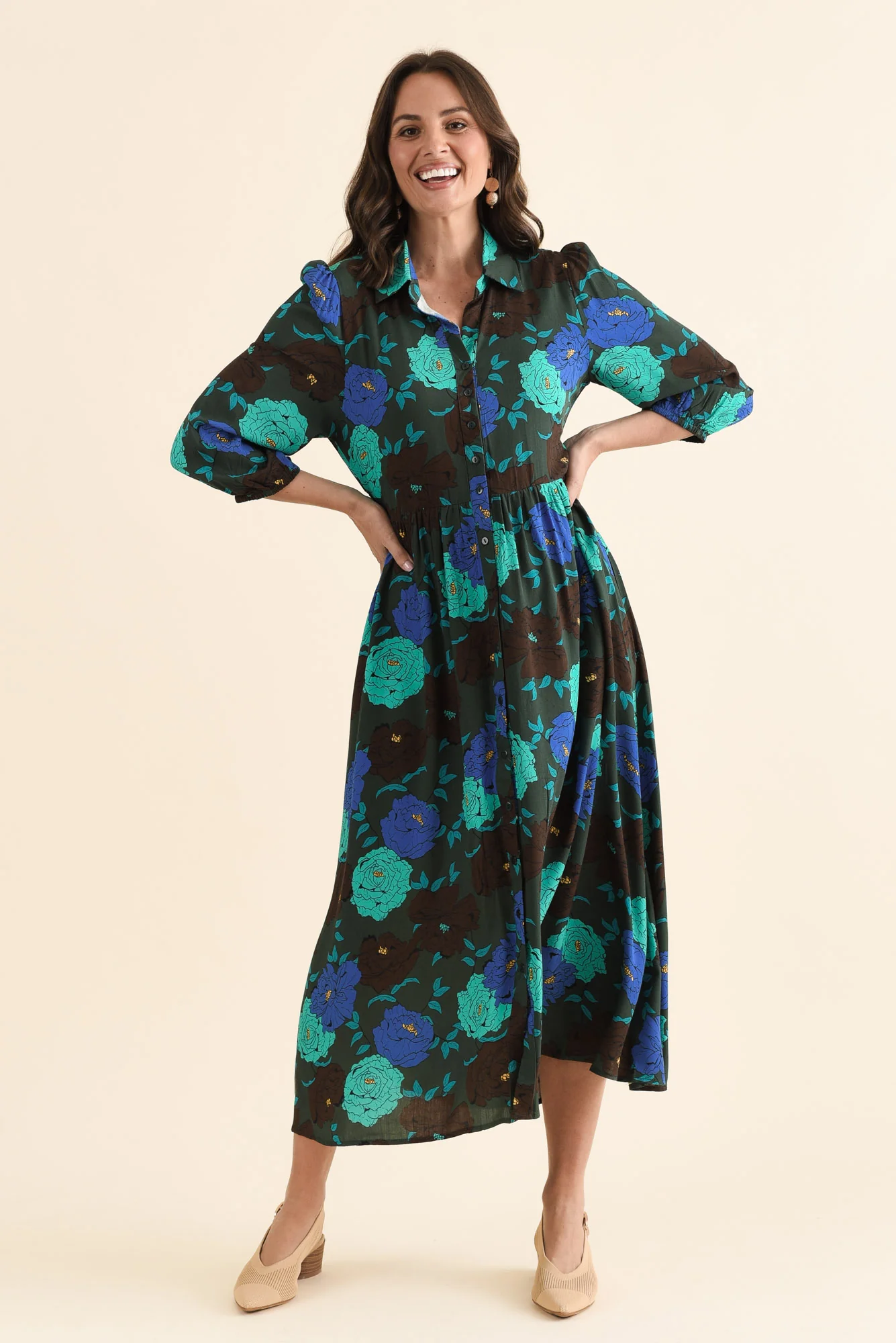 Beacon Green Flower Tie Dress - Image 6