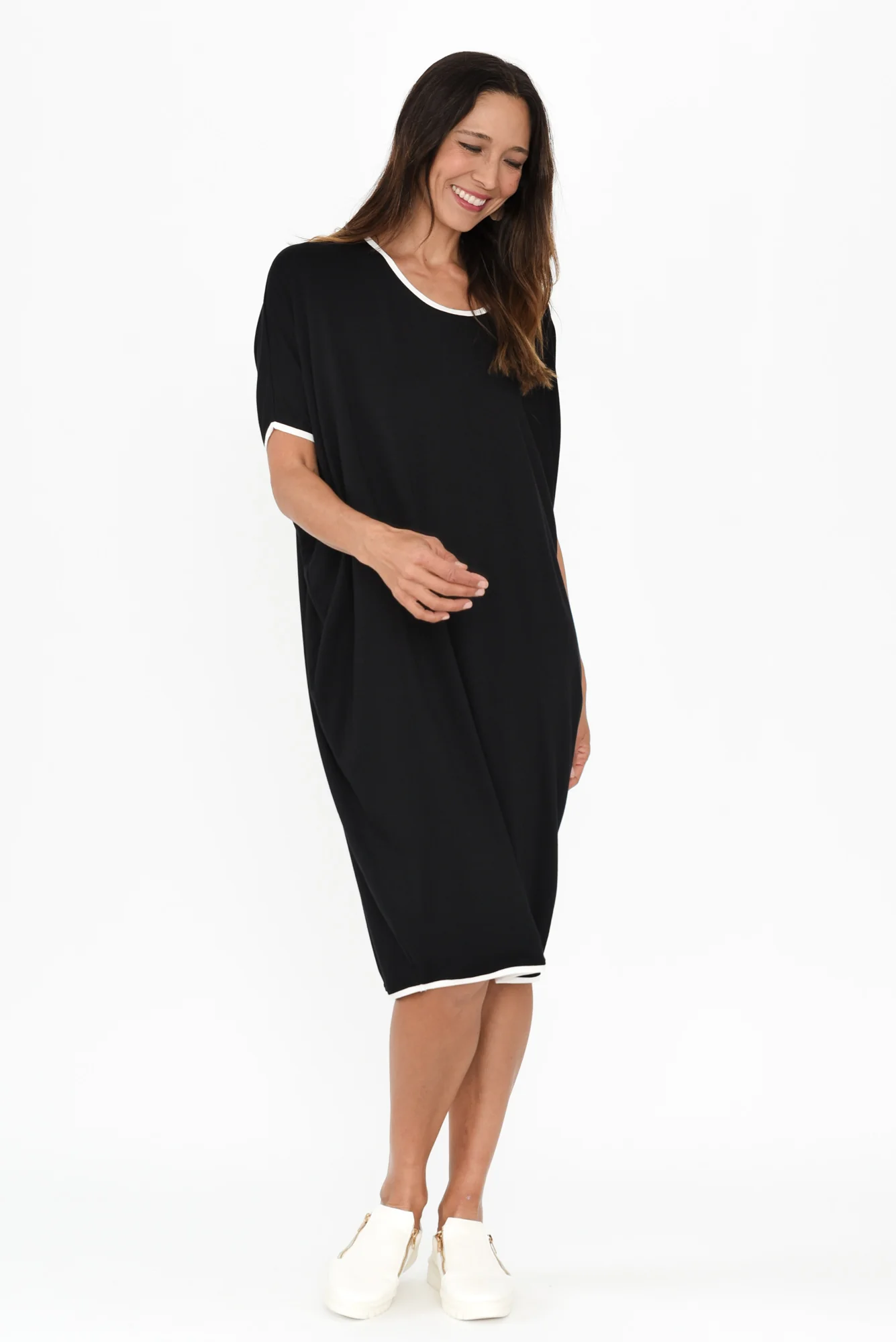 Black Contrast Maui Dress - Image 2