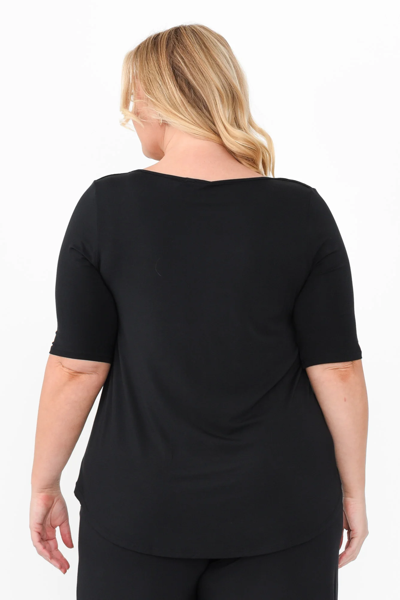 Buttery Black Half Sleeve Tee - Image 10