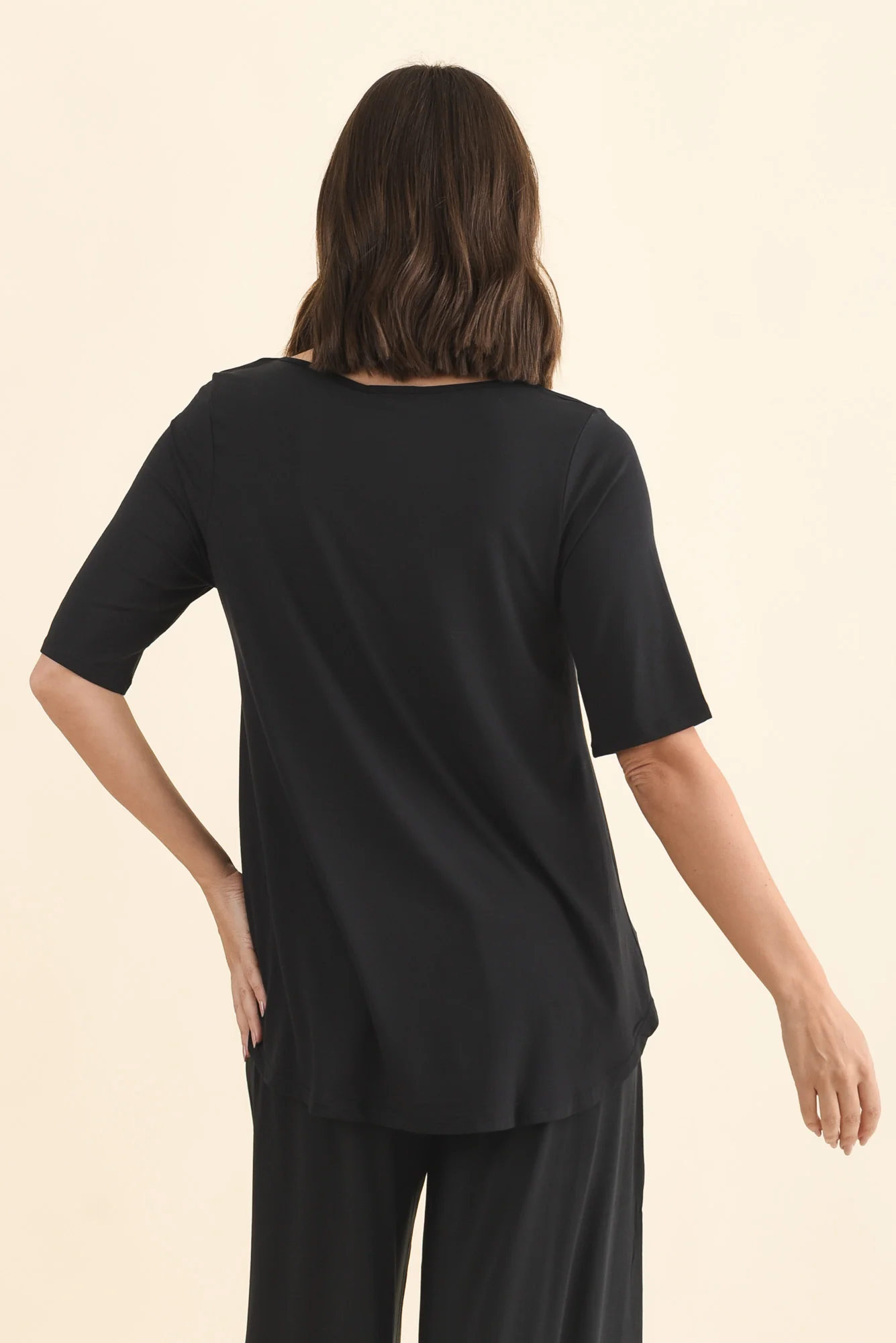 Buttery Black Half Sleeve Tee - Image 4