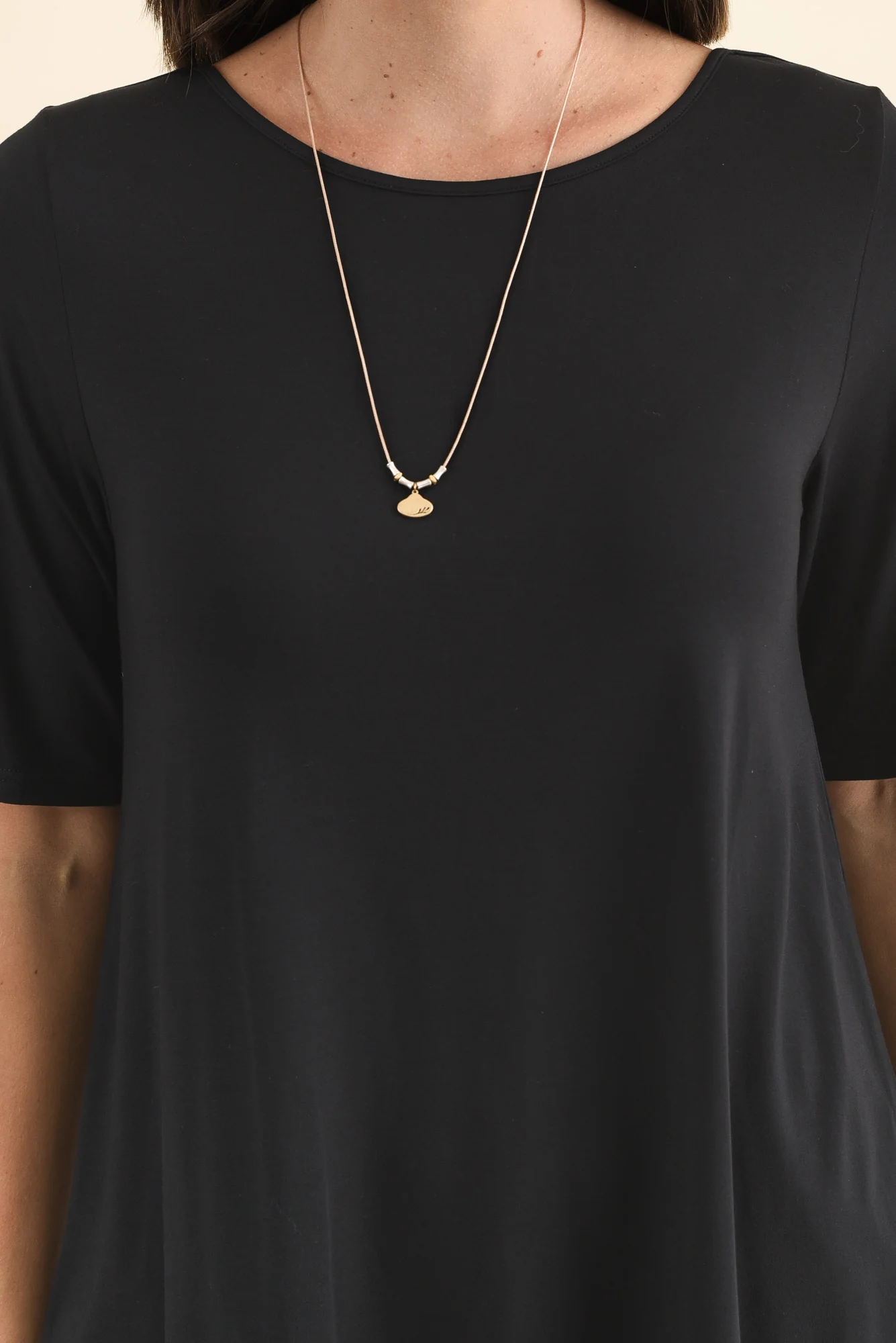 Buttery Black Half Sleeve Tee - Image 5