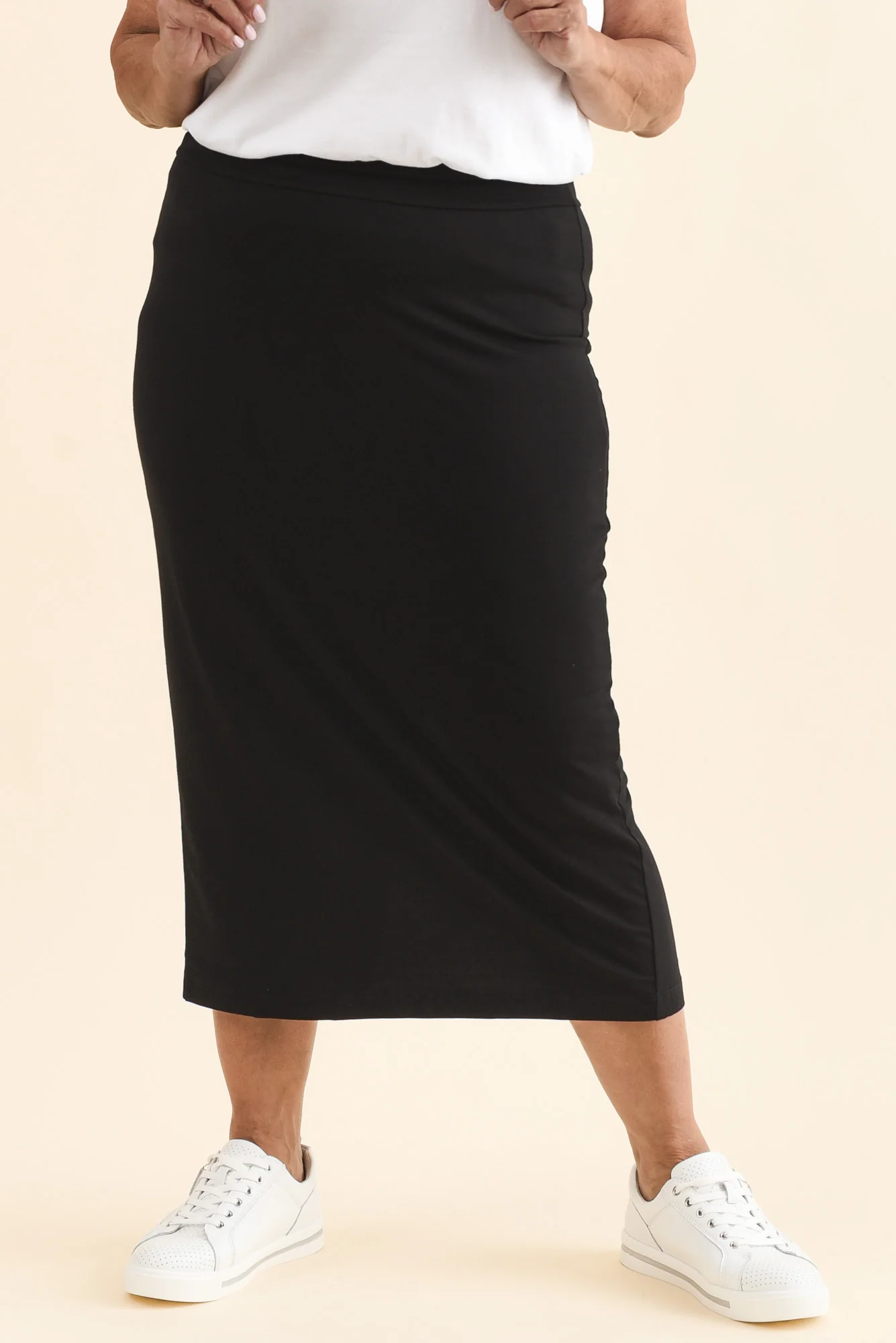 Black Bamboo Maxi Tube Skirt - Image 8