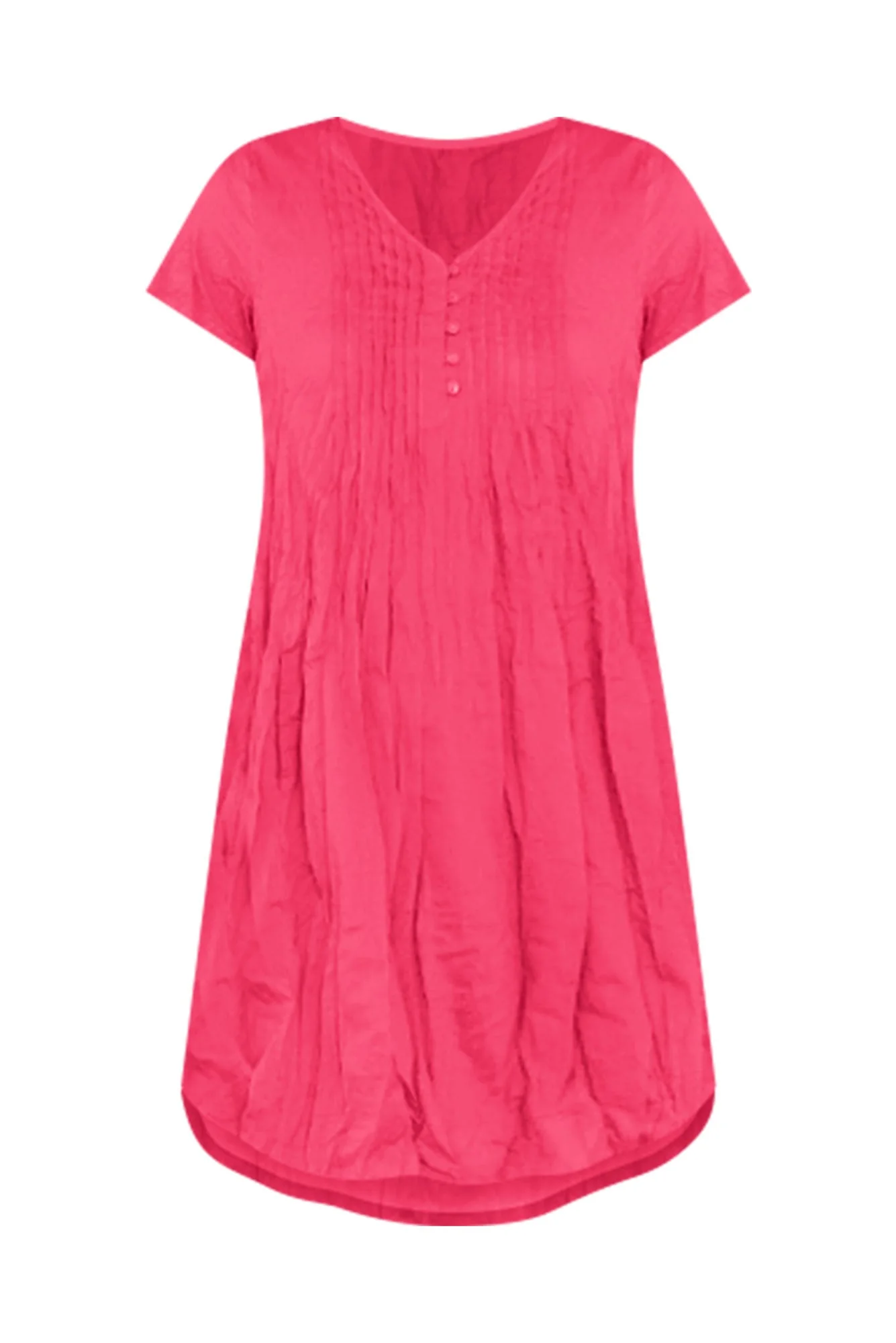 Sabina Fuchsia Crinkle Cotton Dress - Image 7