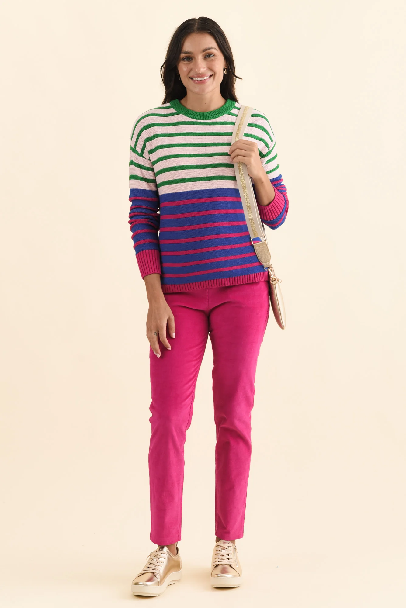 Bonaire Blue Stripe Organic Cotton Knit Jumper - Image 3