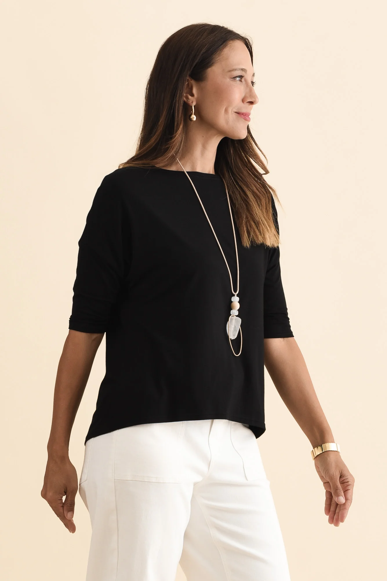 Camila Black Bamboo Top - Image 5