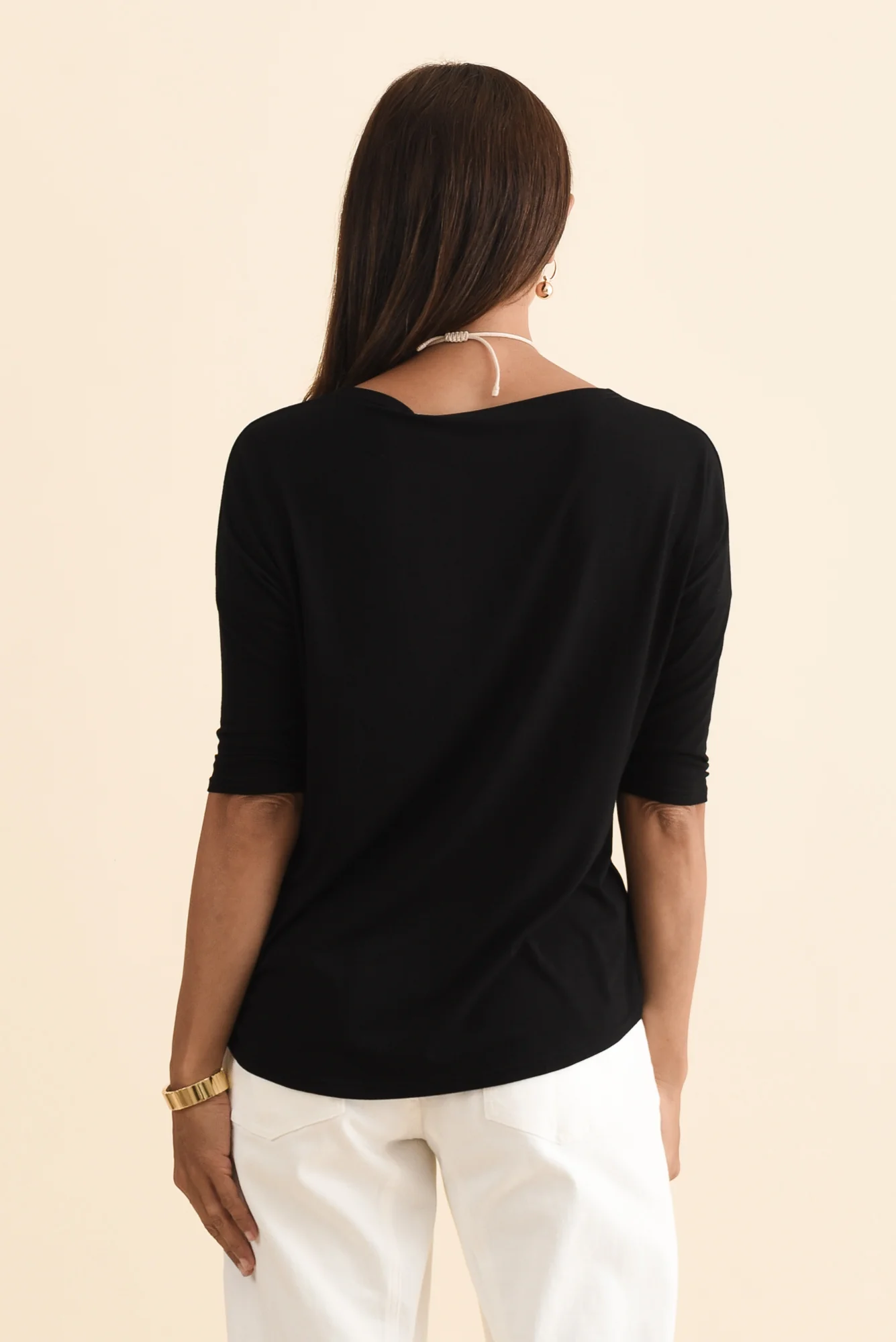 Camila Black Bamboo Top - Image 6