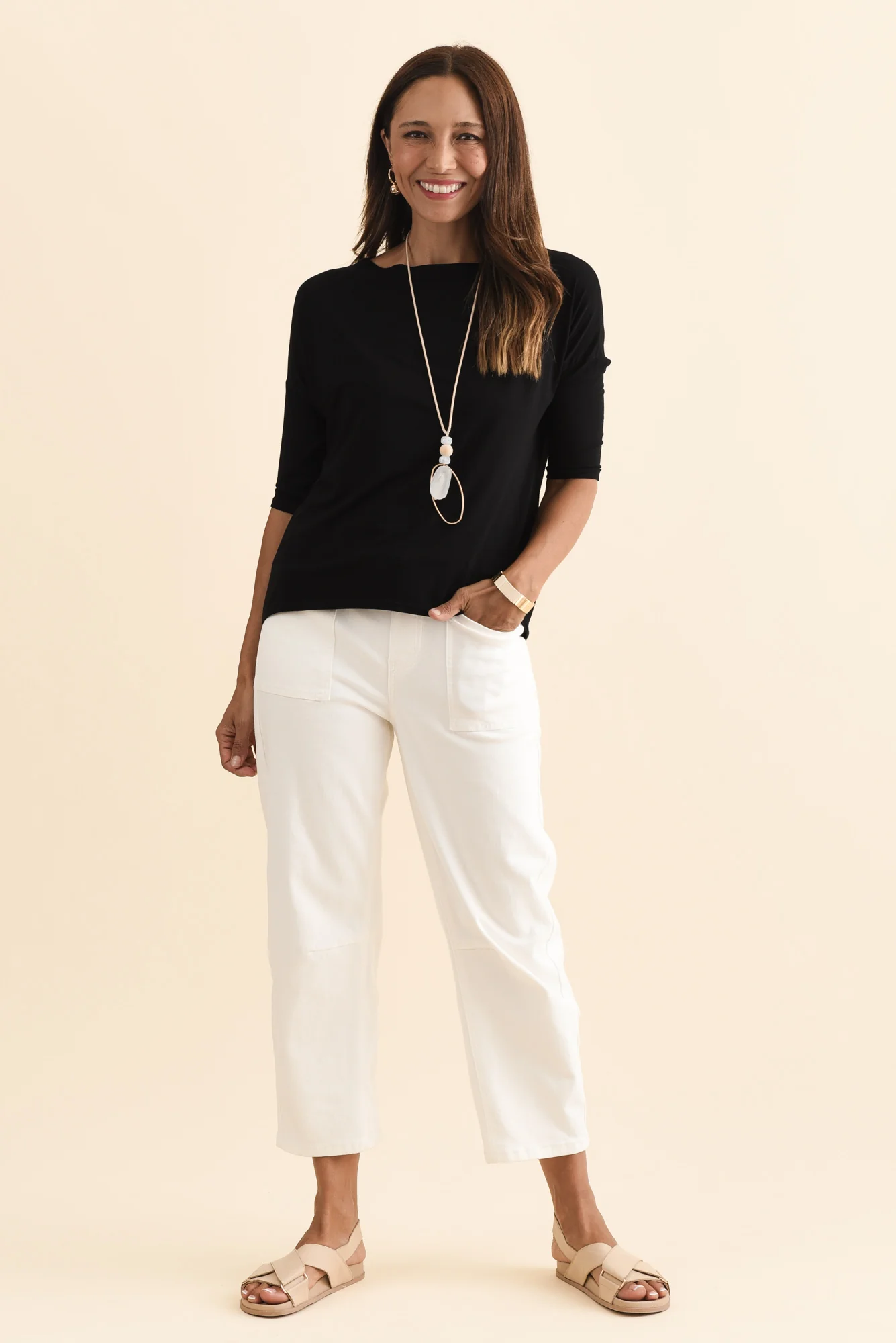 Camila Black Bamboo Top - Image 9