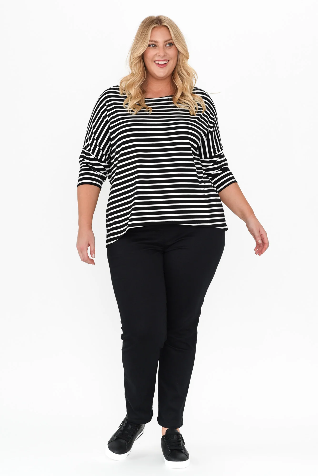 Camila Black Stripe Bamboo Top - Image 12