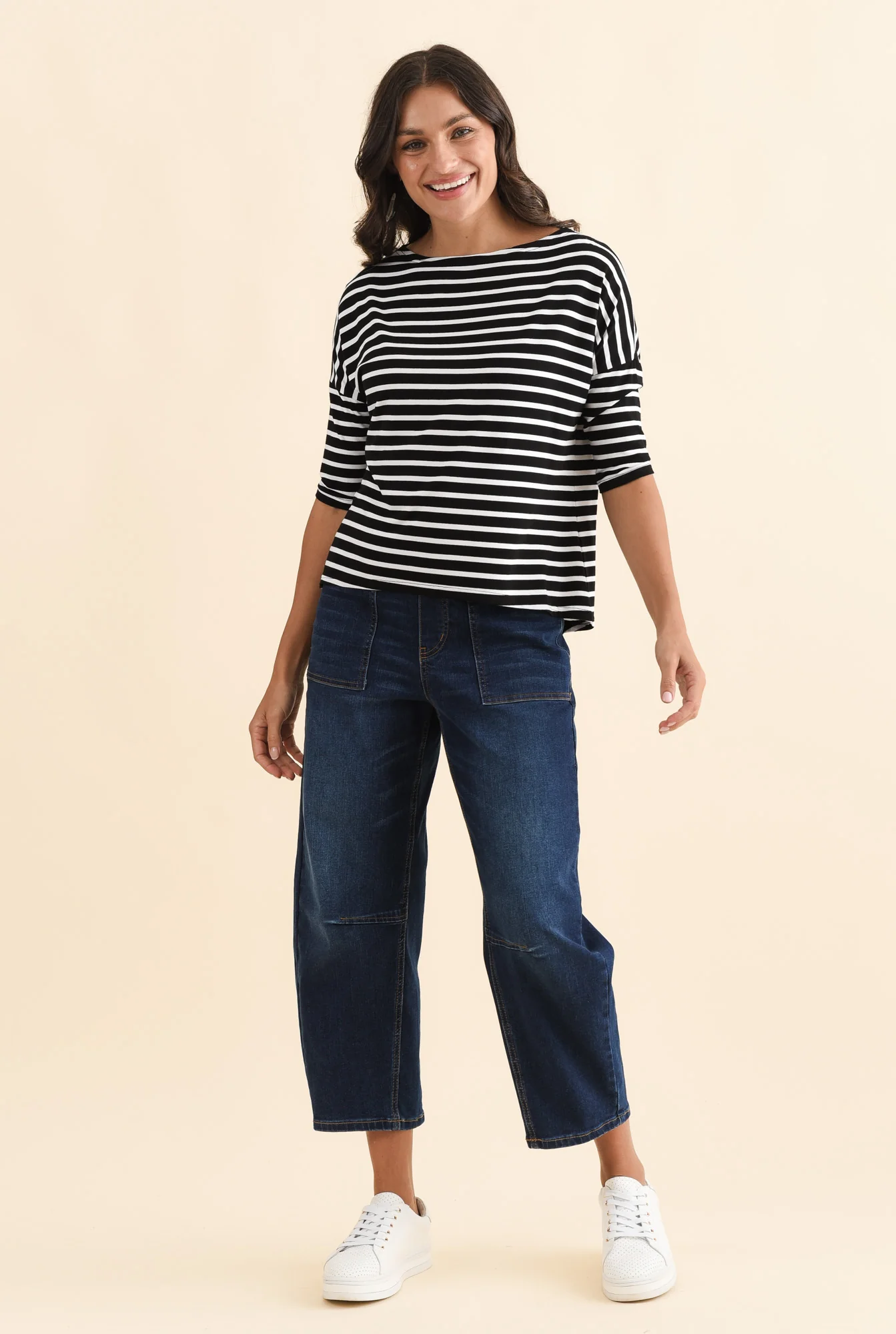 Camila Black Stripe Bamboo Top - Image 4