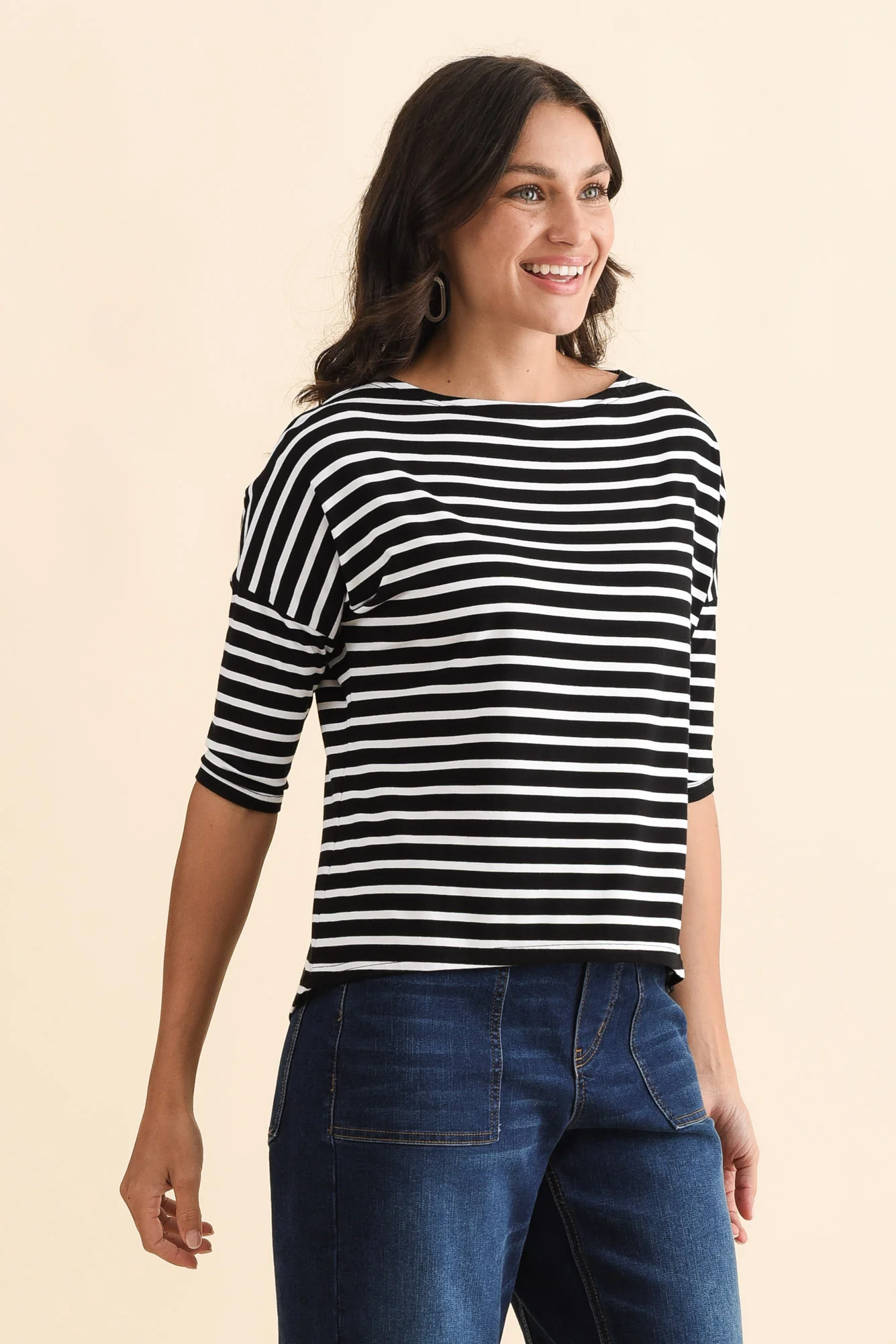 Camila Black Stripe Bamboo Top - Image 5