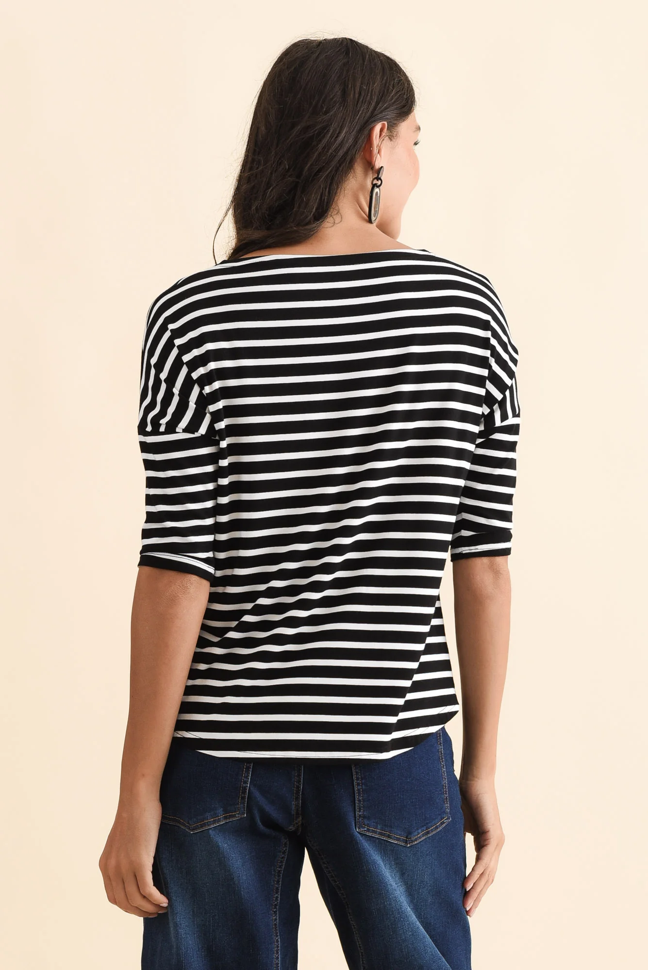 Camila Black Stripe Bamboo Top - Image 6