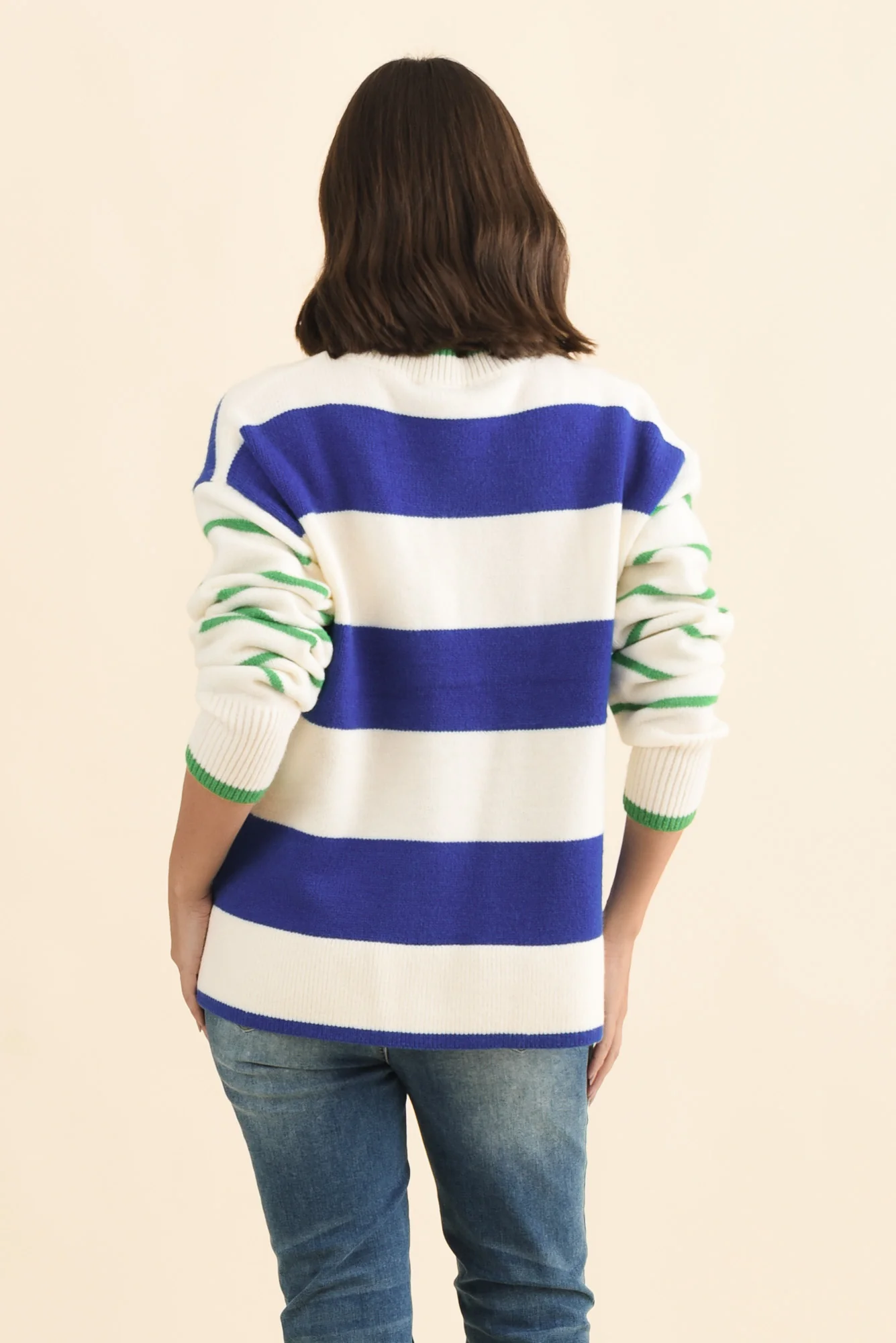 Camryn Blue Stripe Knit Jumper - Image 5