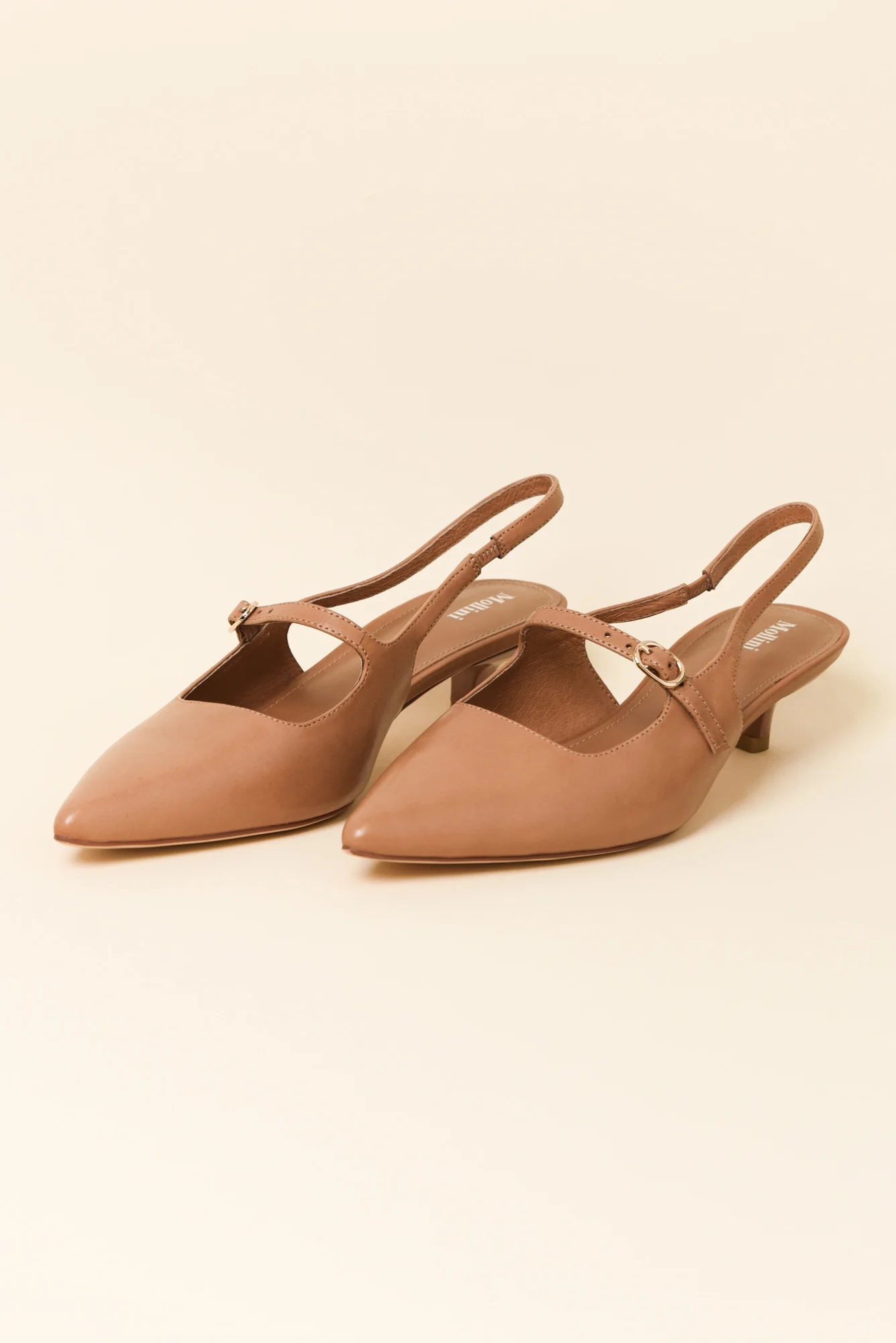 Candor Brandy Leather Slingback Heel - Image 2
