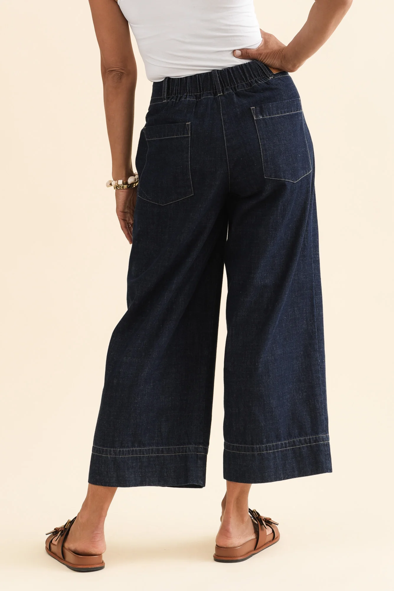 Carsen Dark Blue Wide Leg Jeans - Image 5