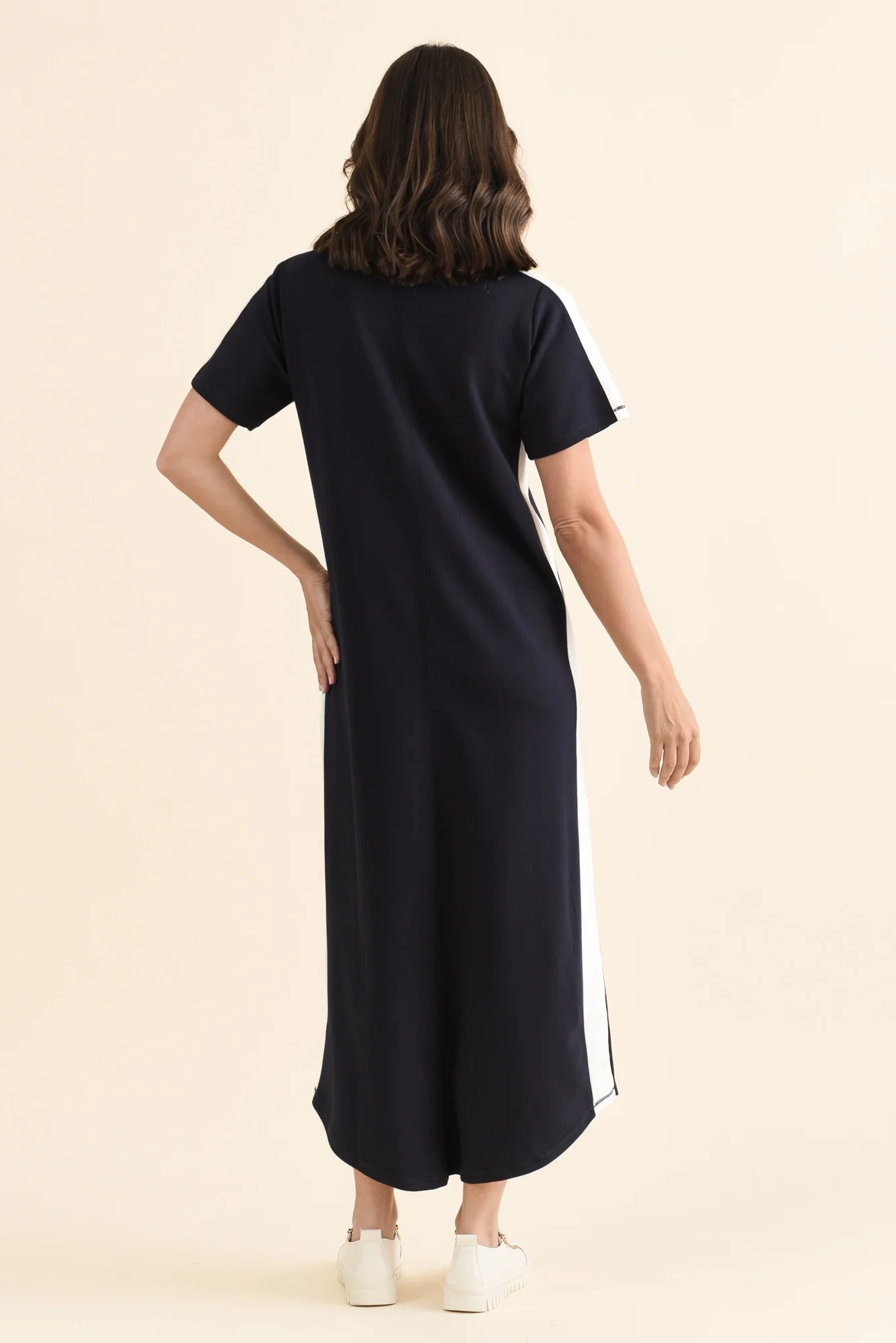 Chicago Navy Stripe Tee Dress - Image 3