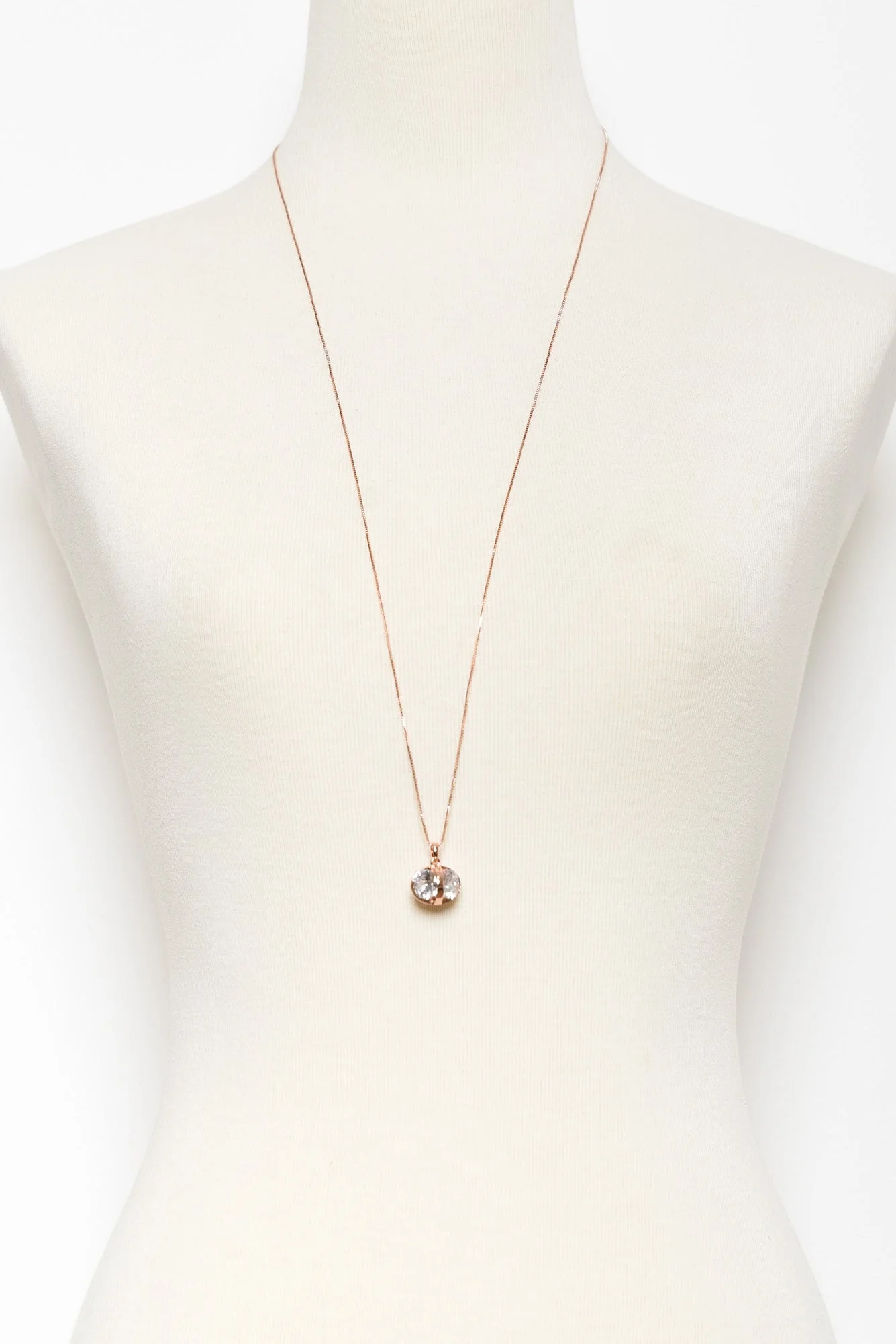 Coco Rose Gold Diamante Necklace - Image 2