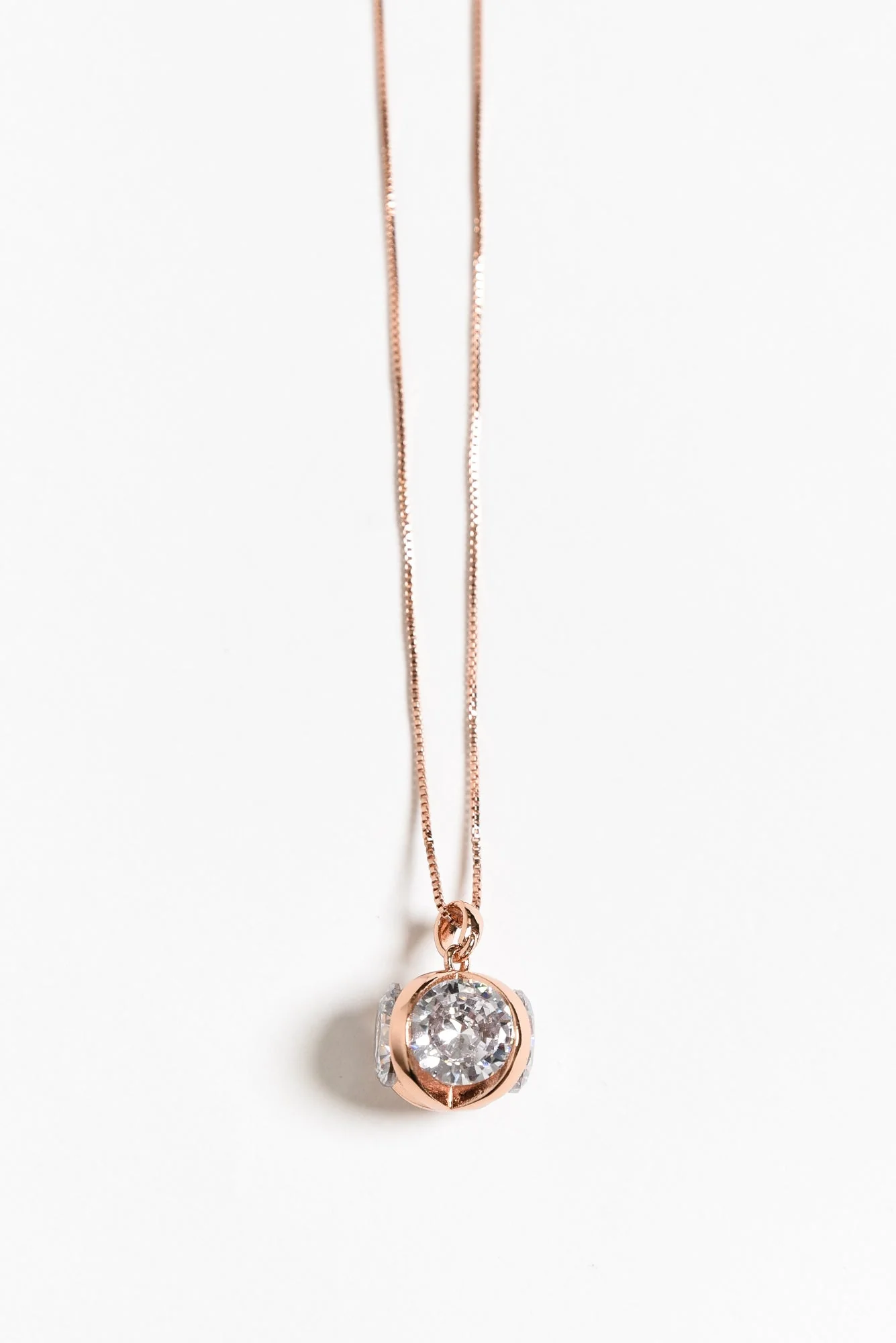 Coco Rose Gold Diamante Necklace - Image 3