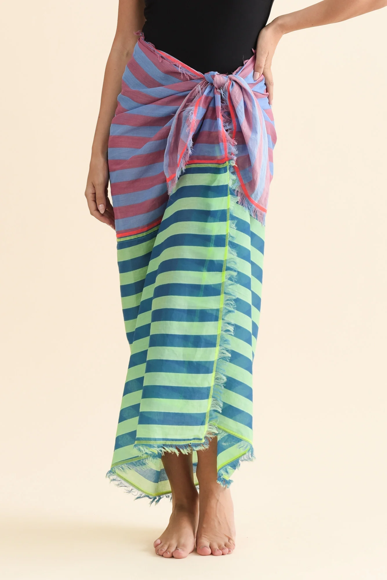 Cosmos Blue Stripe Cotton Sarong
