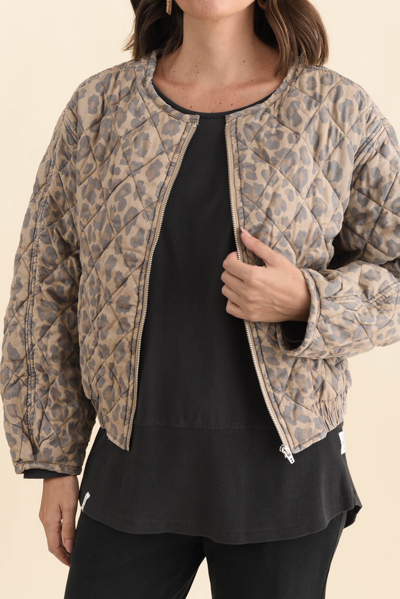 Courtney Tan Leopard Bomber Jacket - Image 6