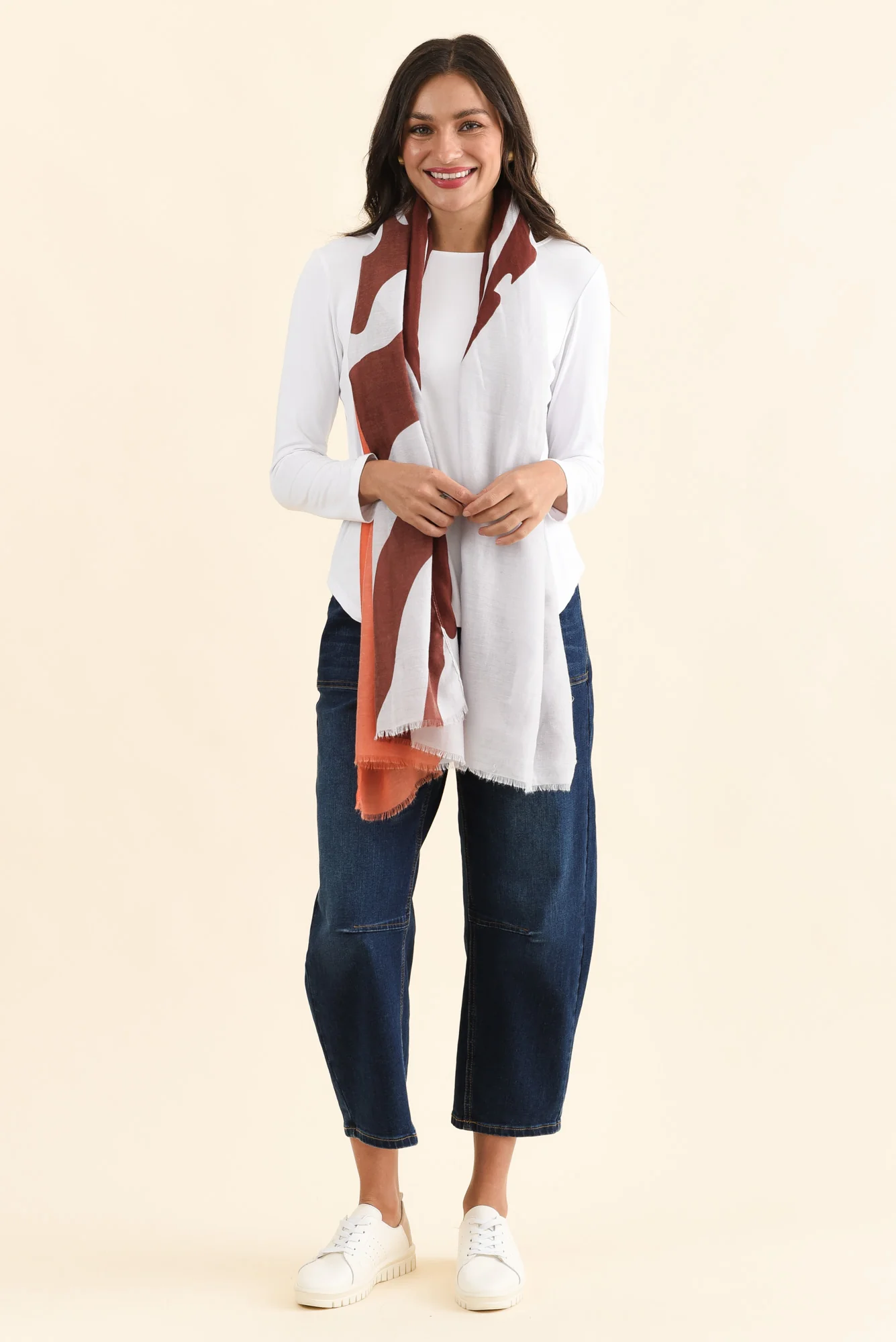 Crane Rust Contrast Scarf - Image 2