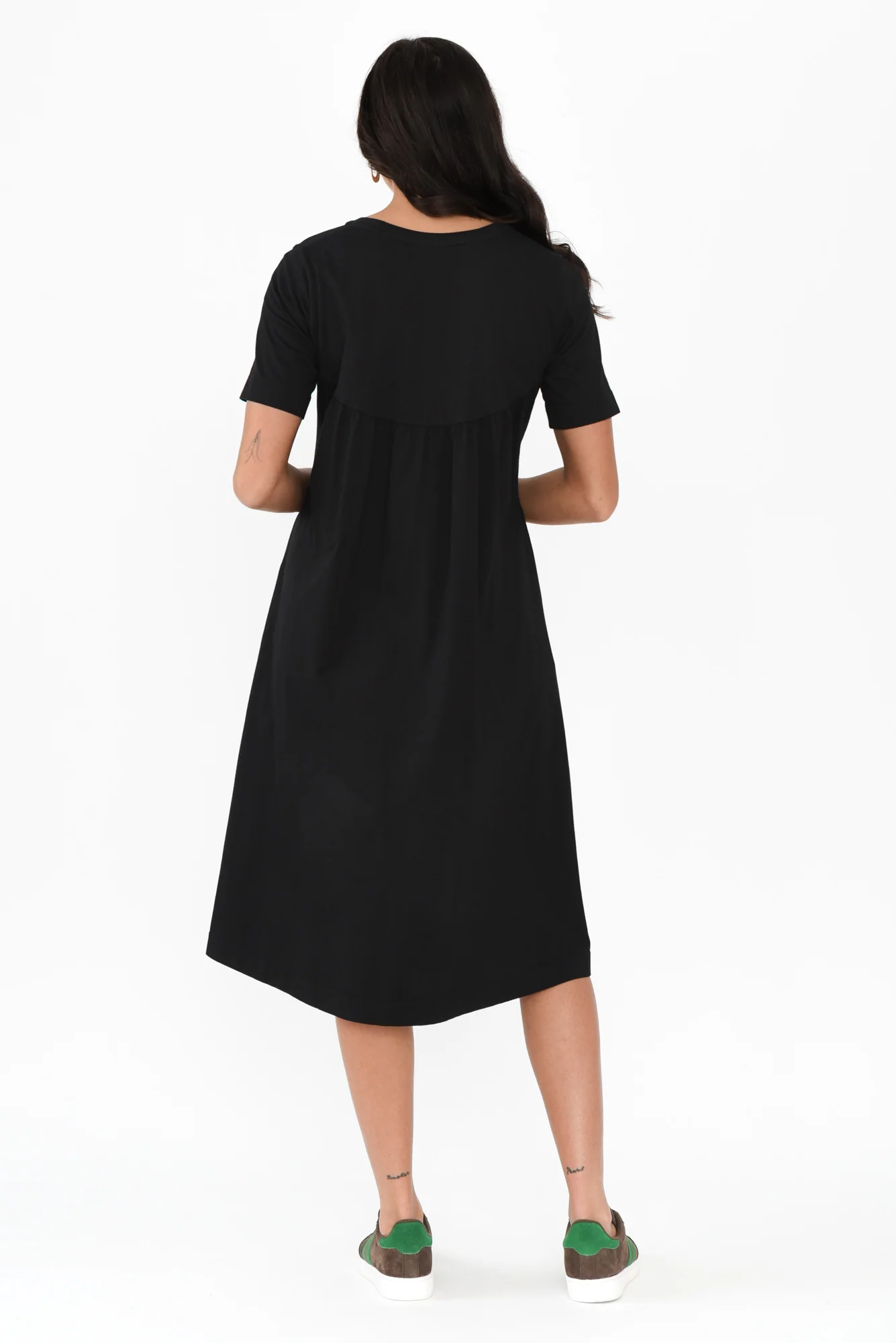 Cynthia Black Cotton Tee Dress - Image 5