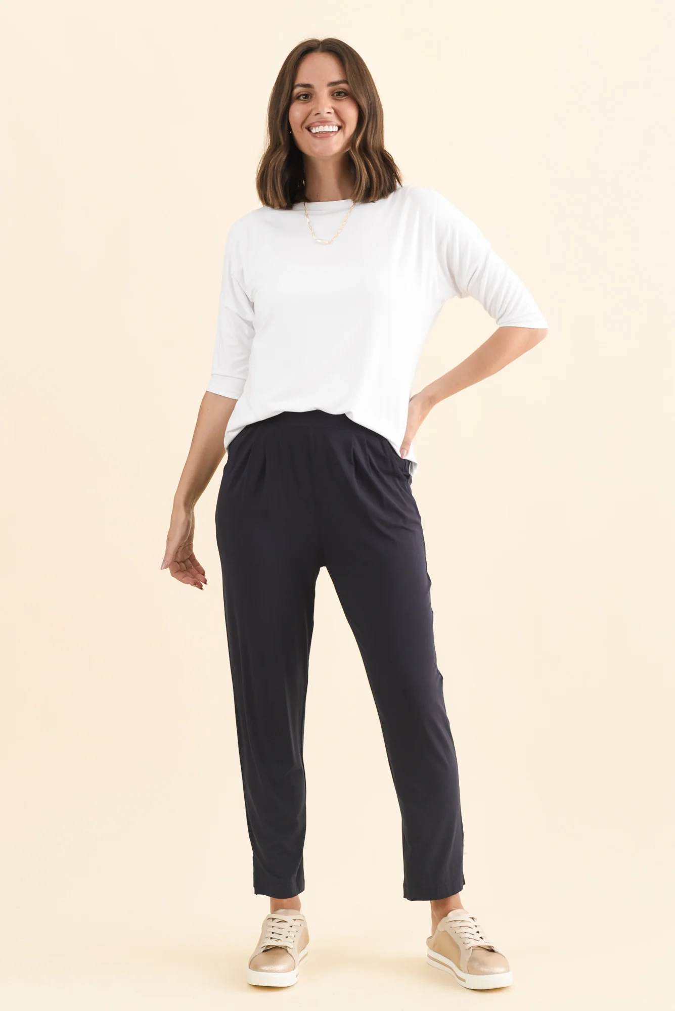 Dana Navy Micro Modal Pants - Image 7