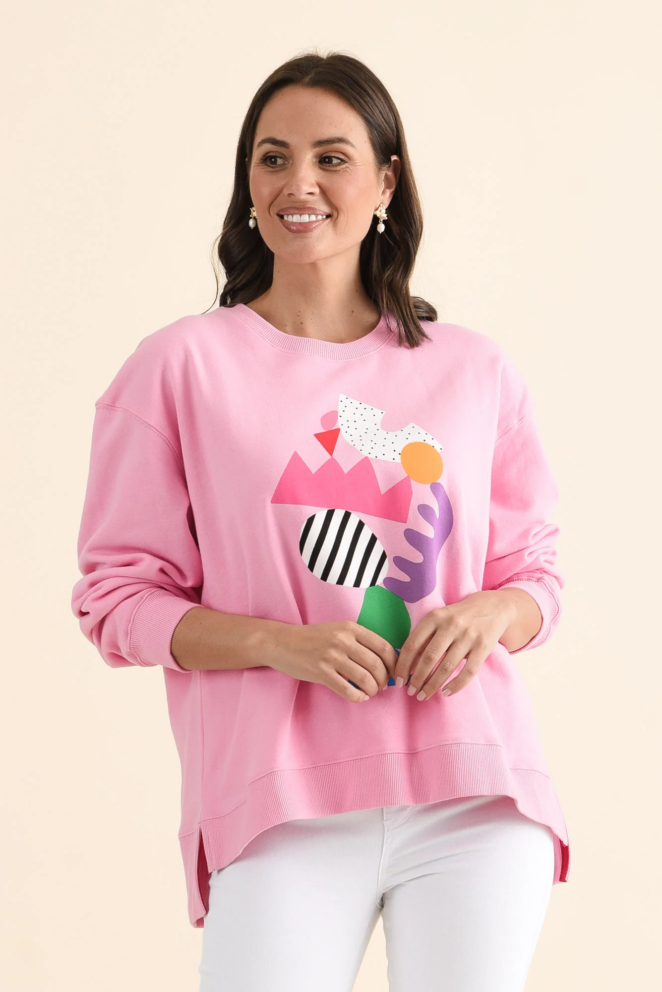 Deb McNaughton Pink Cotton Sweatshirt