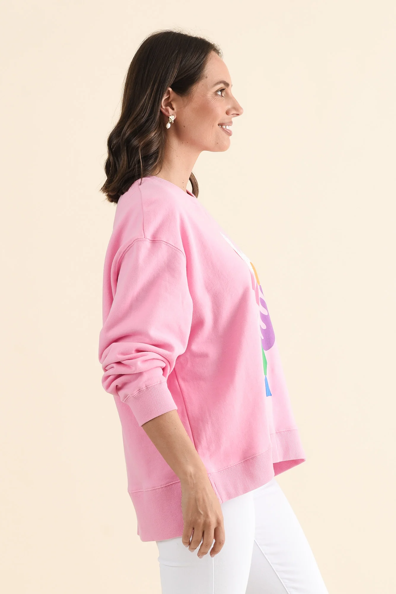 Deb McNaughton Pink Cotton Sweatshirt - Image 3