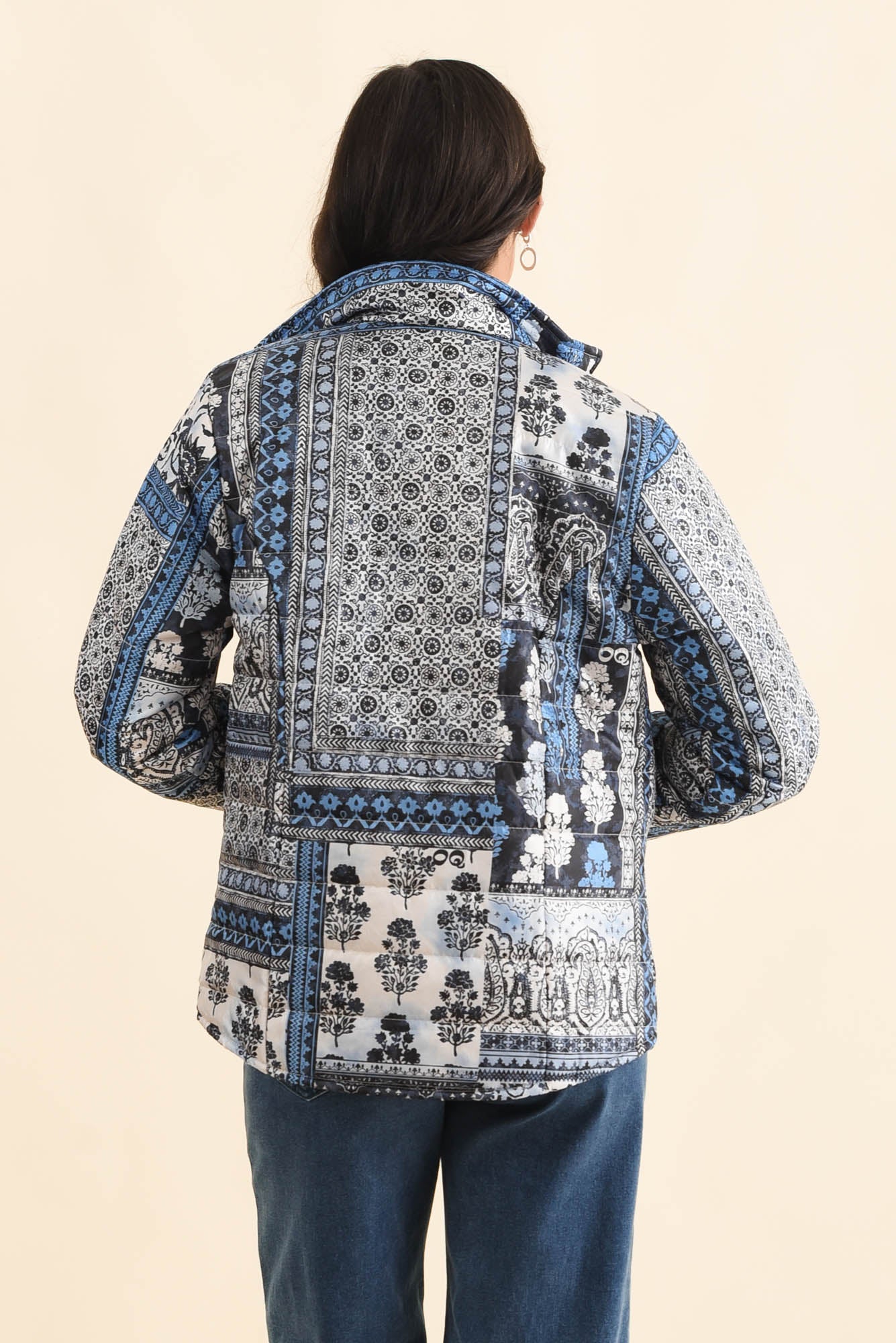 Diego Navy Motif Puffer Jacket - Image 5