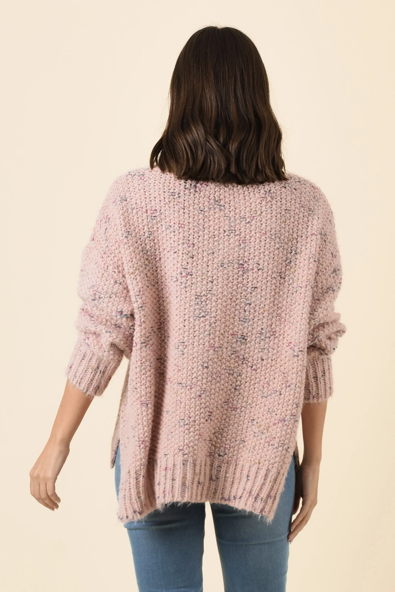 Dunham Pale Pink Speckle Knit Jumper - Image 4