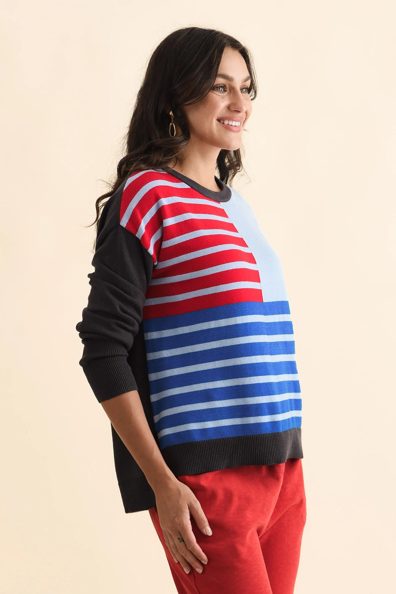 Effie Blue Stripe Knit Jumper - Image 4