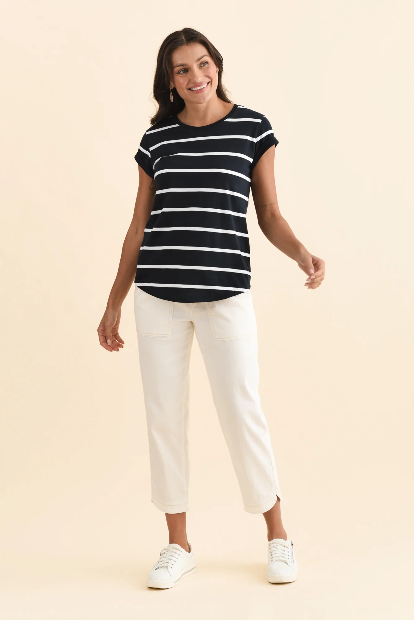 Eliana White Cotton Stretch Jeans - Image 7
