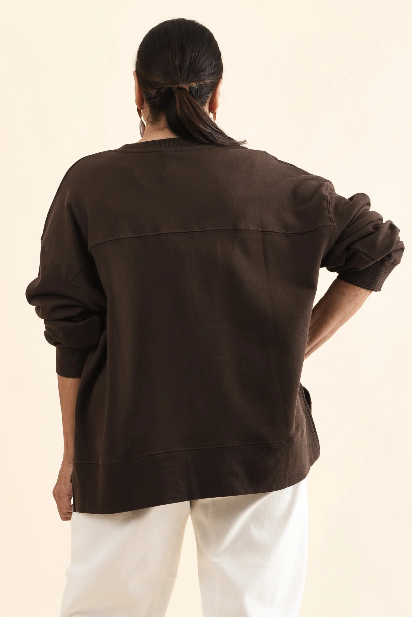 Elin Chocolate Heart Cotton Sweatshirt - Image 4